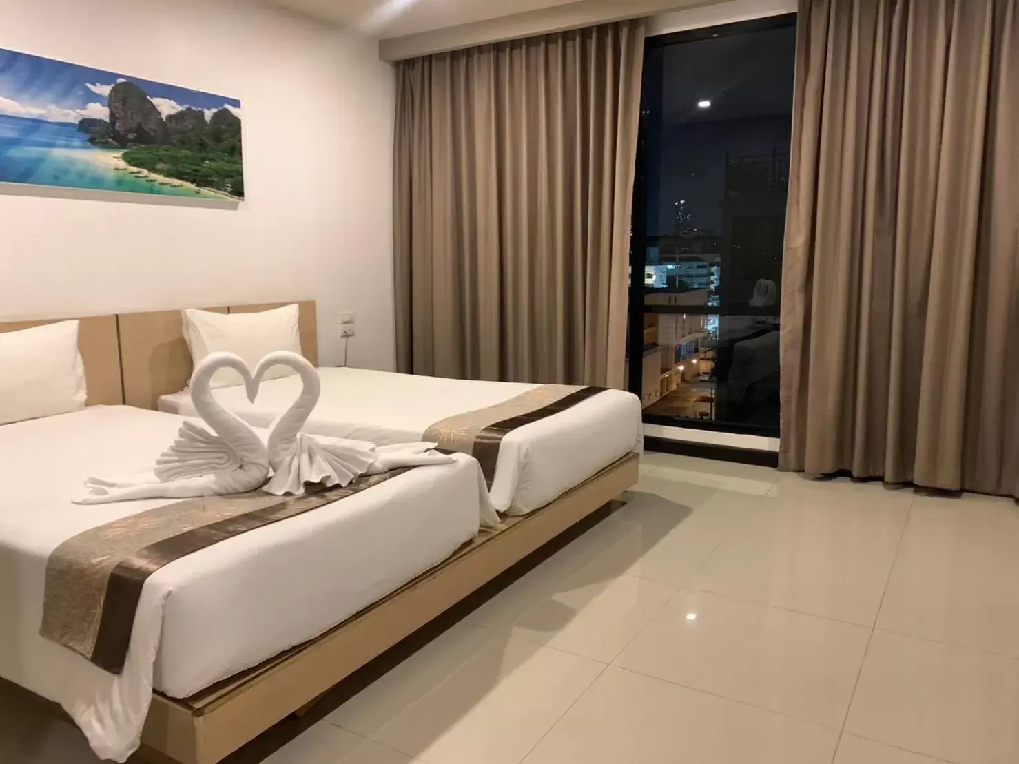 View (from property/room), Bed in Beston Pattaya - SHA Plus Certified
