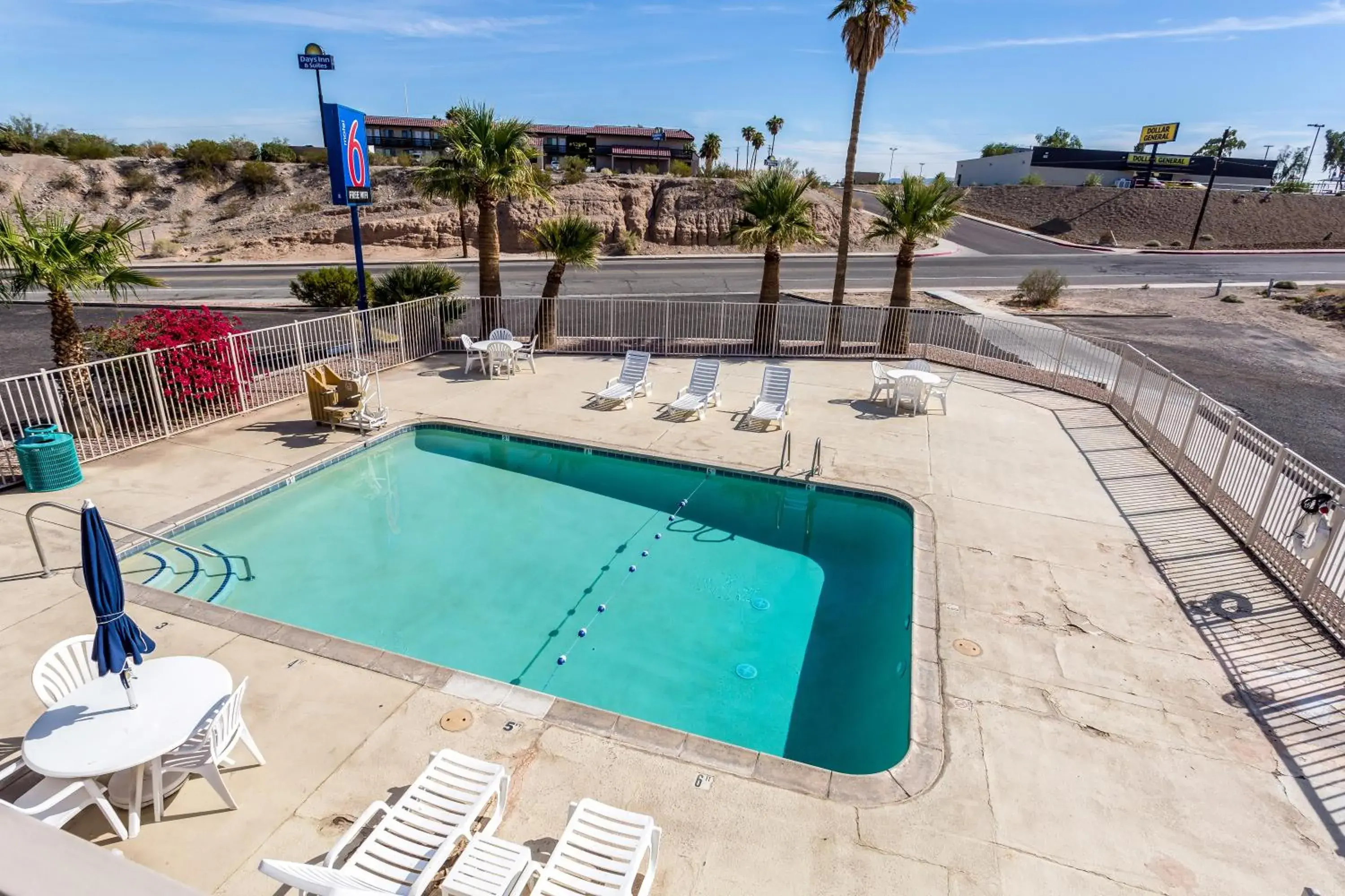 Swimming pool, Pool View in Motel 6-Needles, CA