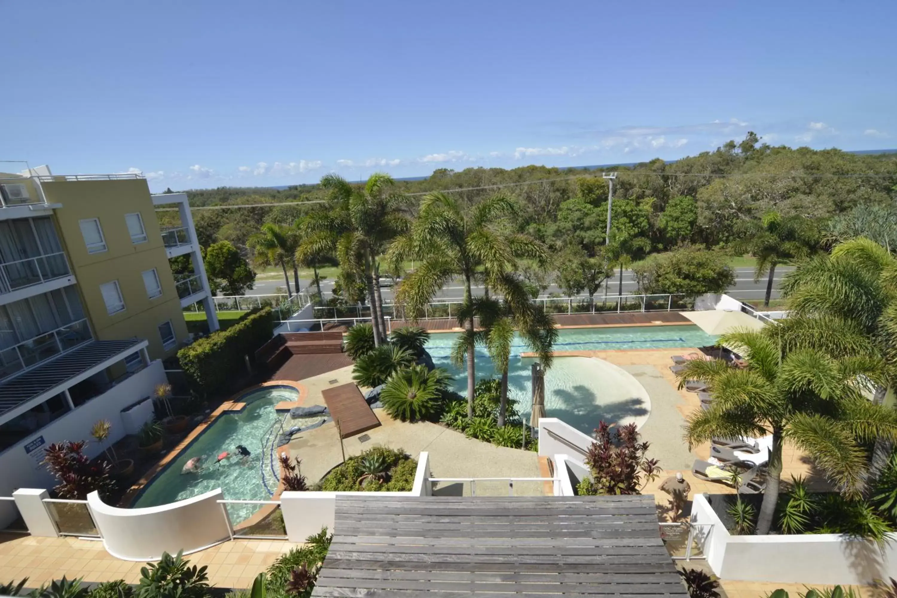 Bird's eye view, Pool View in Seachange Coolum Beach