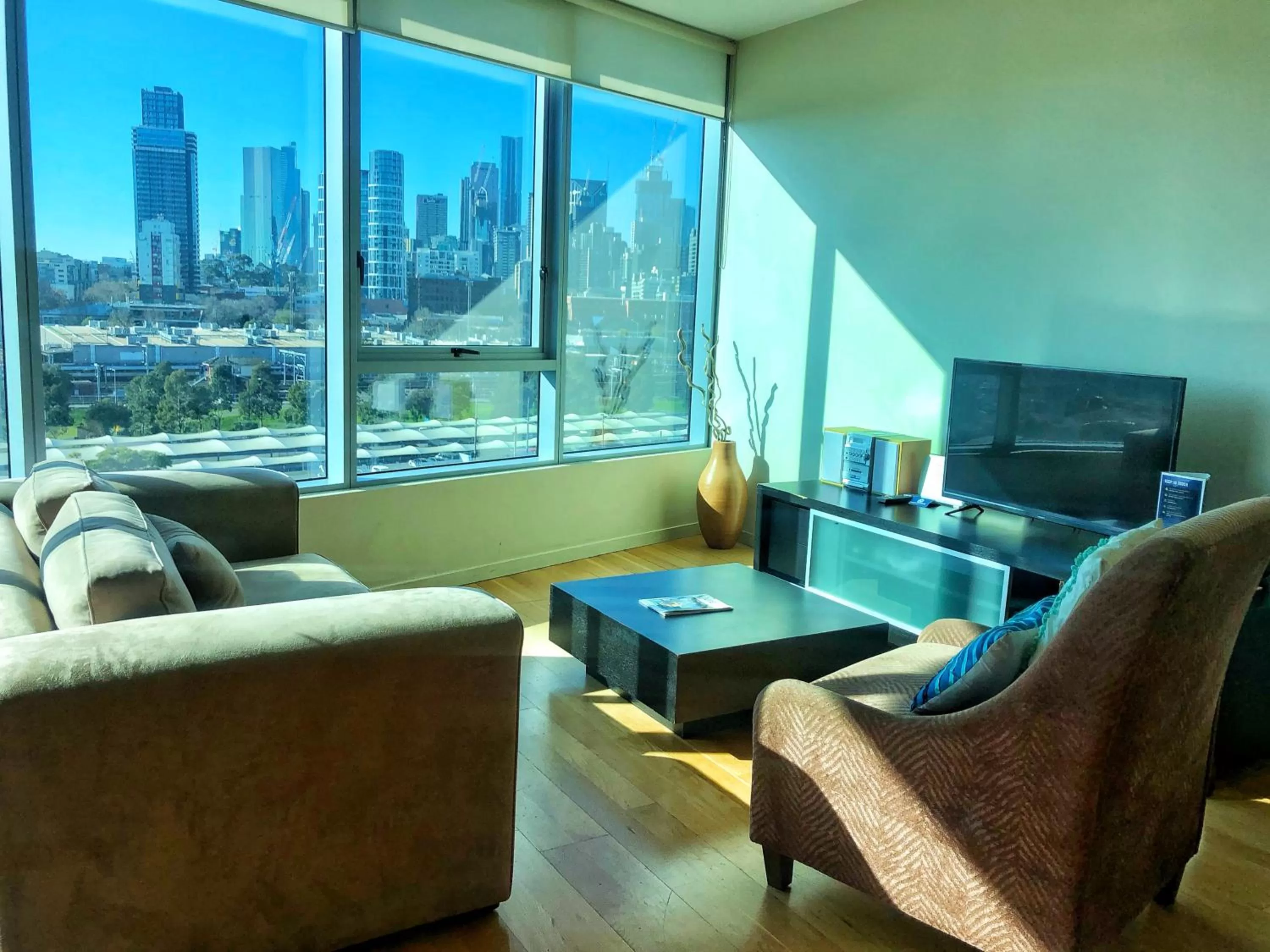 Seating area in The Sebel Residences Melbourne Docklands Serviced Apartments