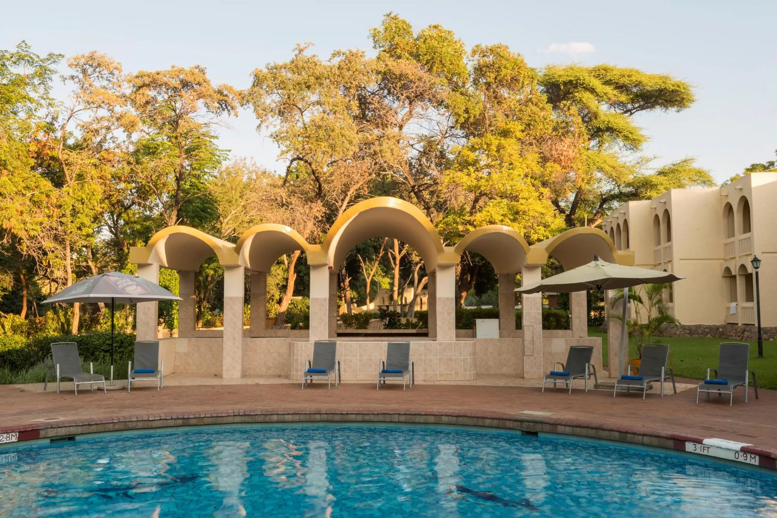 Swimming pool in Victoria Falls Rainbow Hotel
