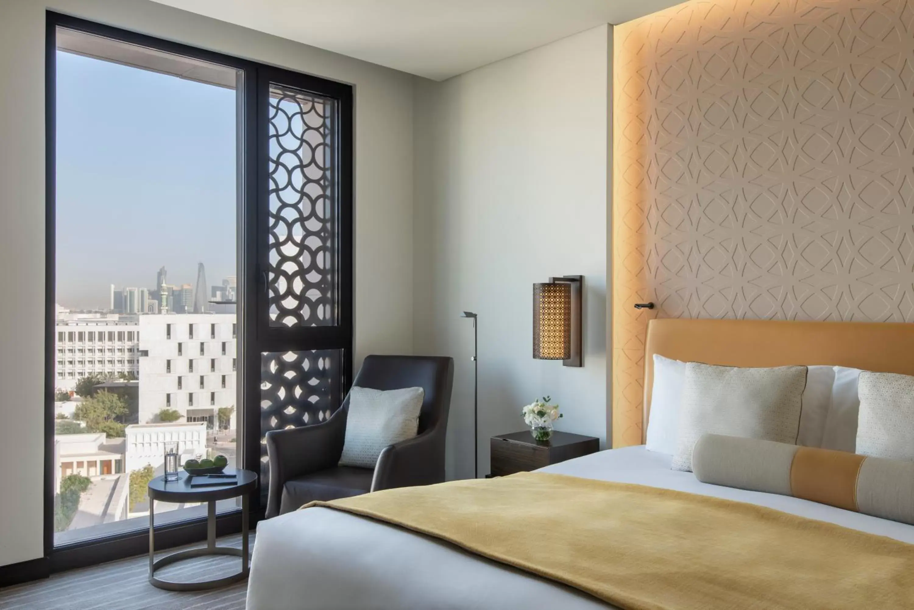 Bedroom, Bed in Alwadi Hotel Doha - MGallery