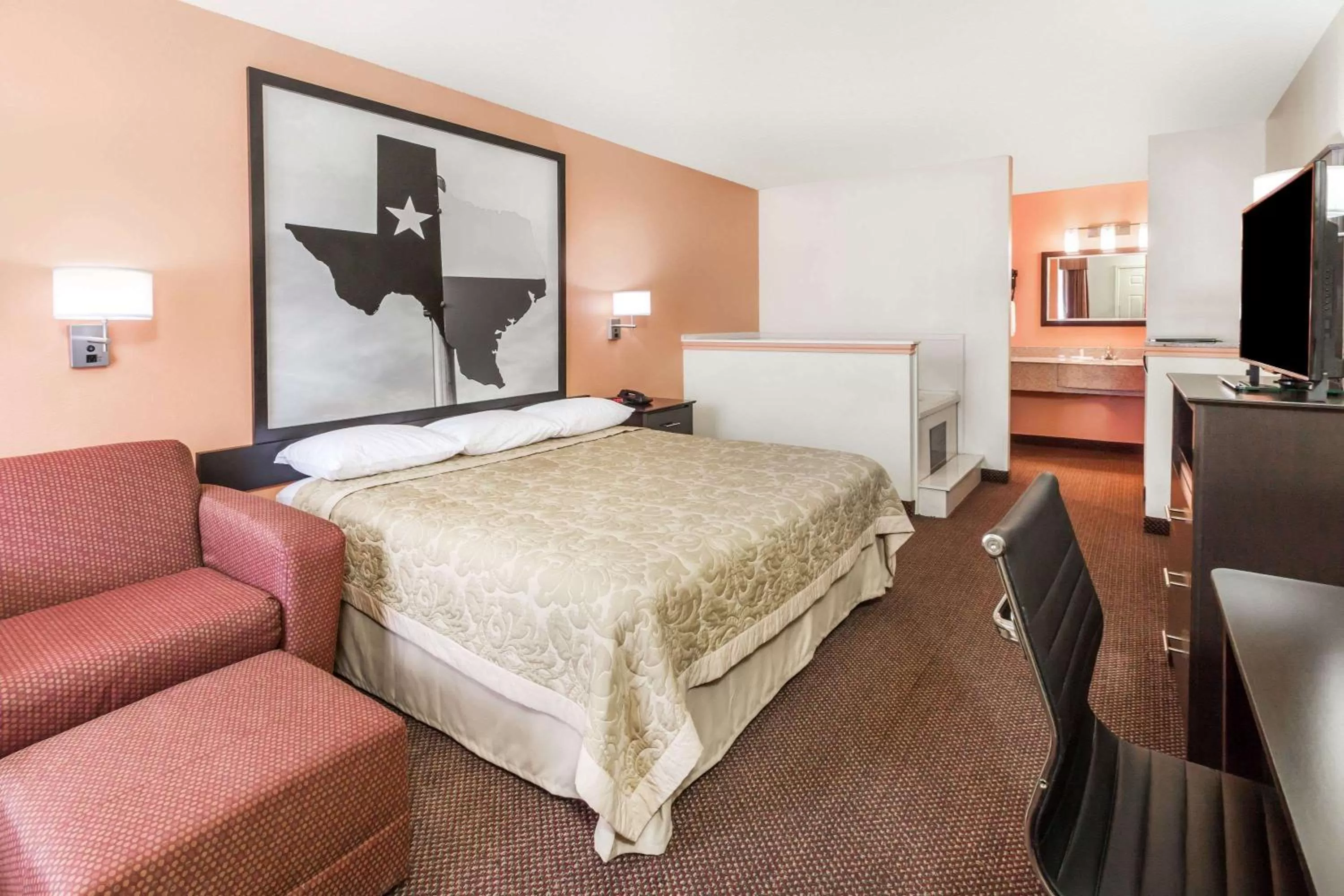 On site, Bed in Premier Inn