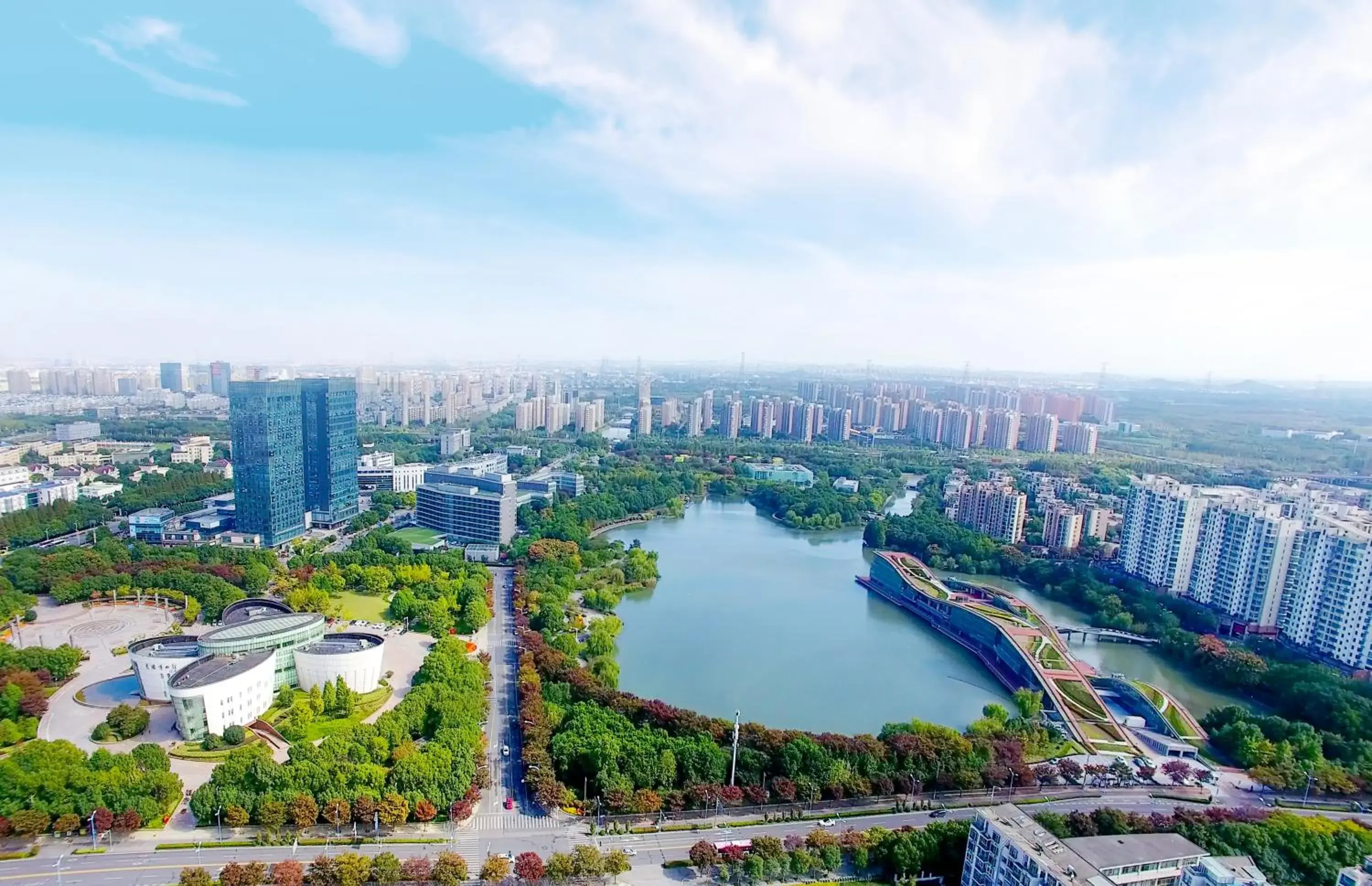 Natural landscape, Bird's-eye View in Crowne Plaza Shanghai Xiayang Lake, an IHG Hotel