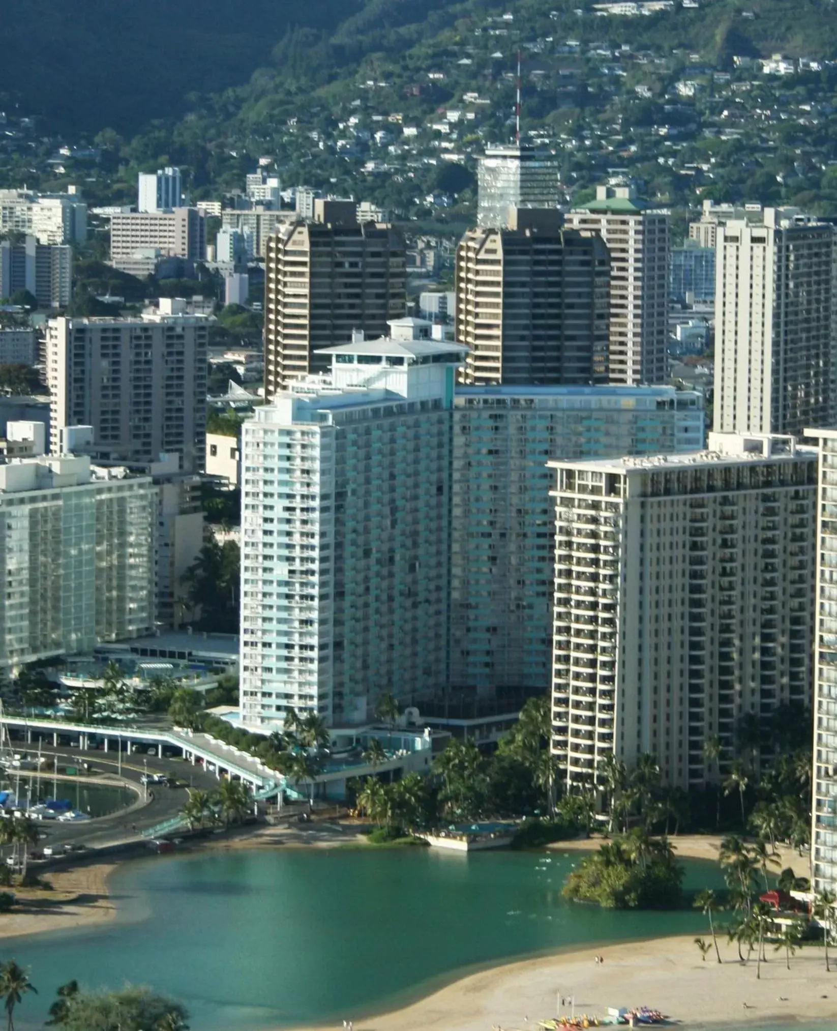 View (from property/room), Bird's-eye View in Waikiki Marina Resort at the Ilikai