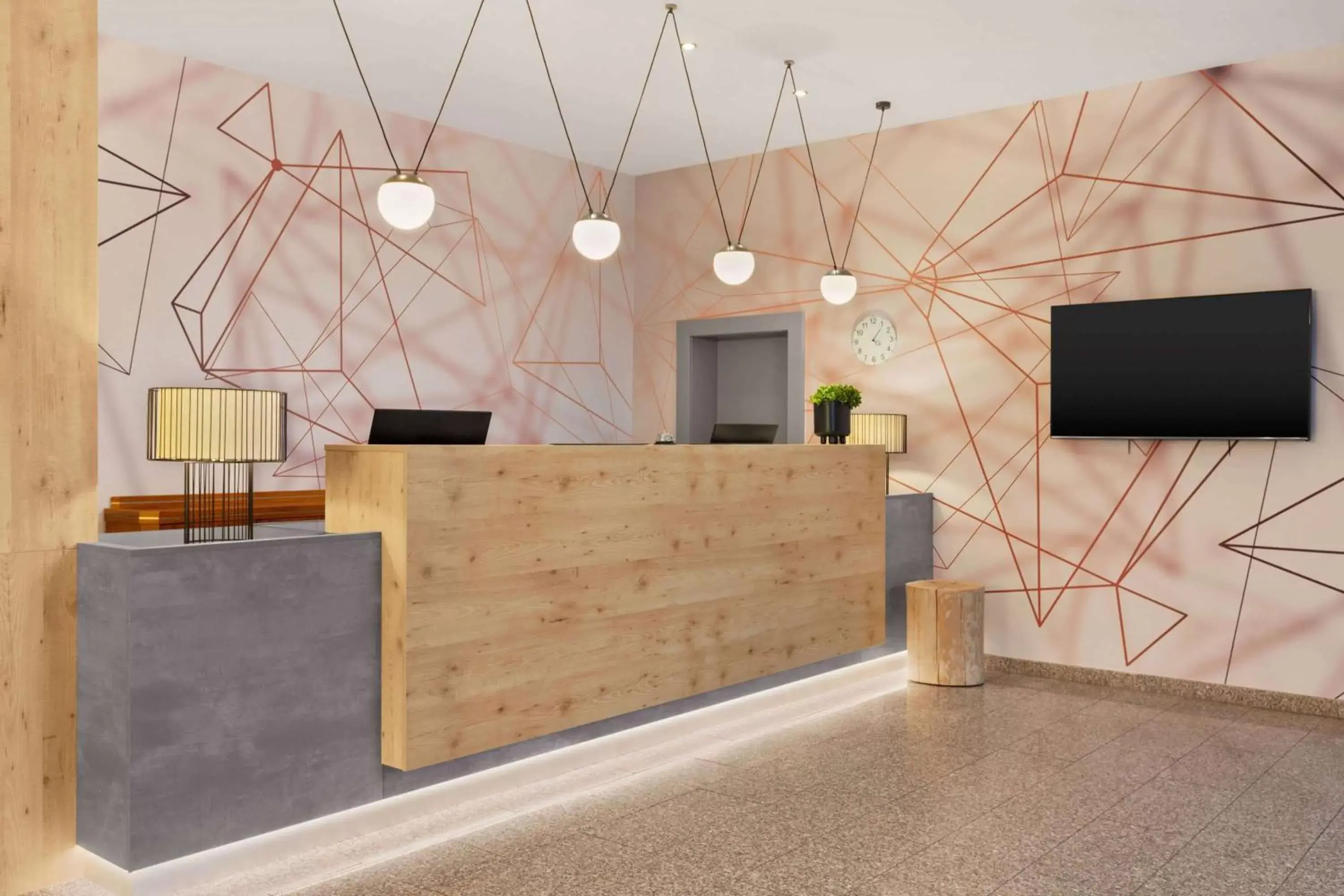 Lobby or reception in Ramada by Wyndham München Airport Lobby or reception in Ramada by Wyndham München Airport