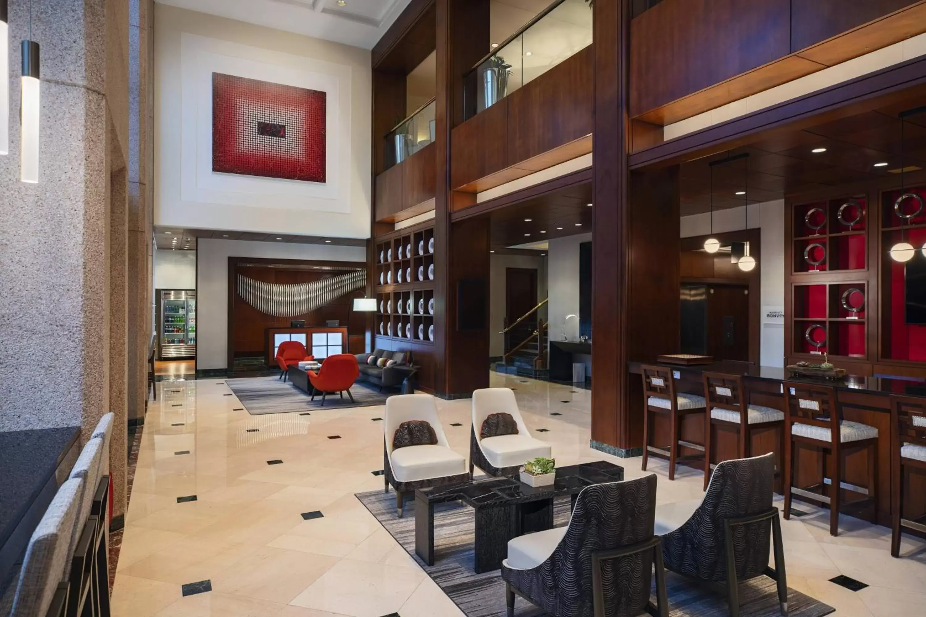 Lobby or reception, Lounge/Bar in Washington Dulles Marriott Suites