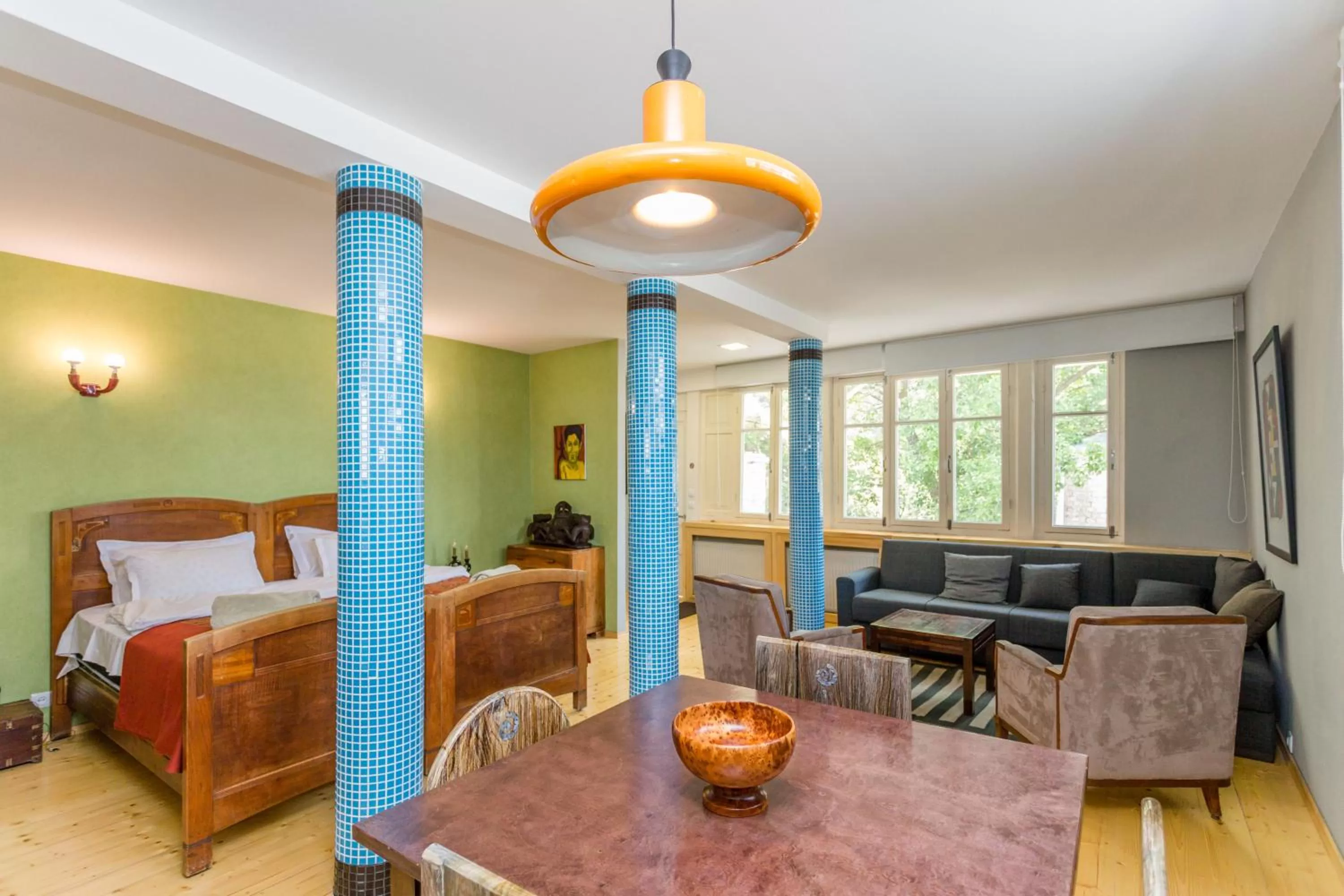 Living room, Bed in Castle in Old Town