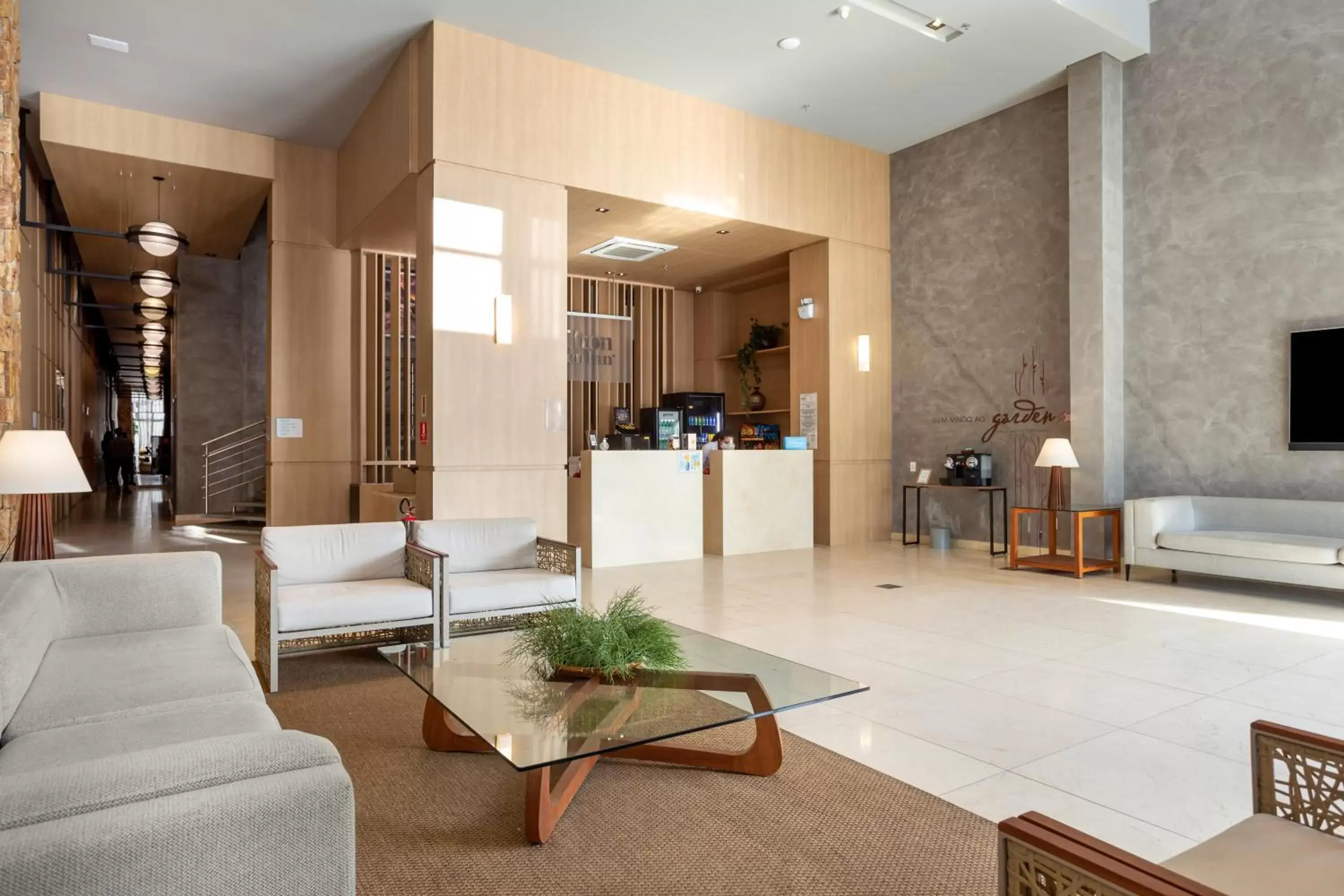 Lobby or reception in Hilton Garden Inn Praia Brava Lobby or reception in Hilton Garden Inn Praia Brava