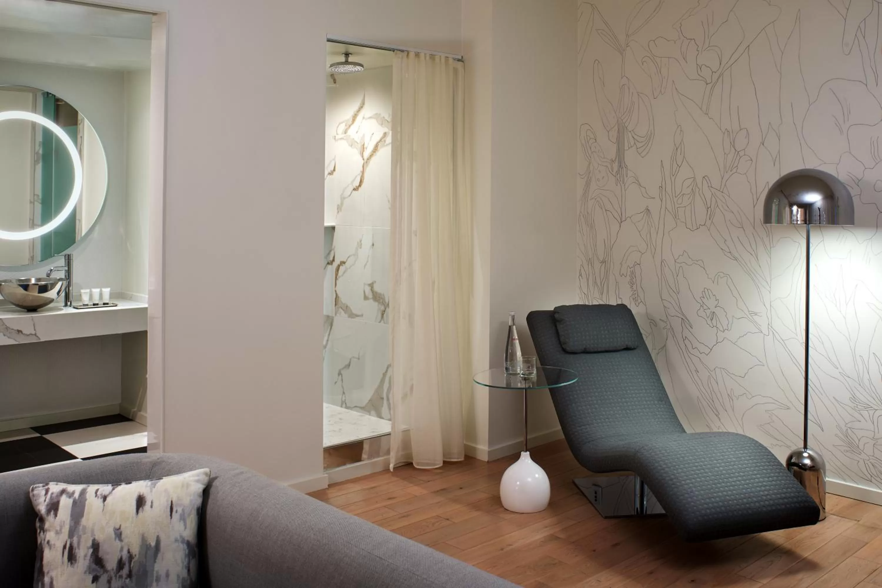 Seating area in Mondrian Los Angeles