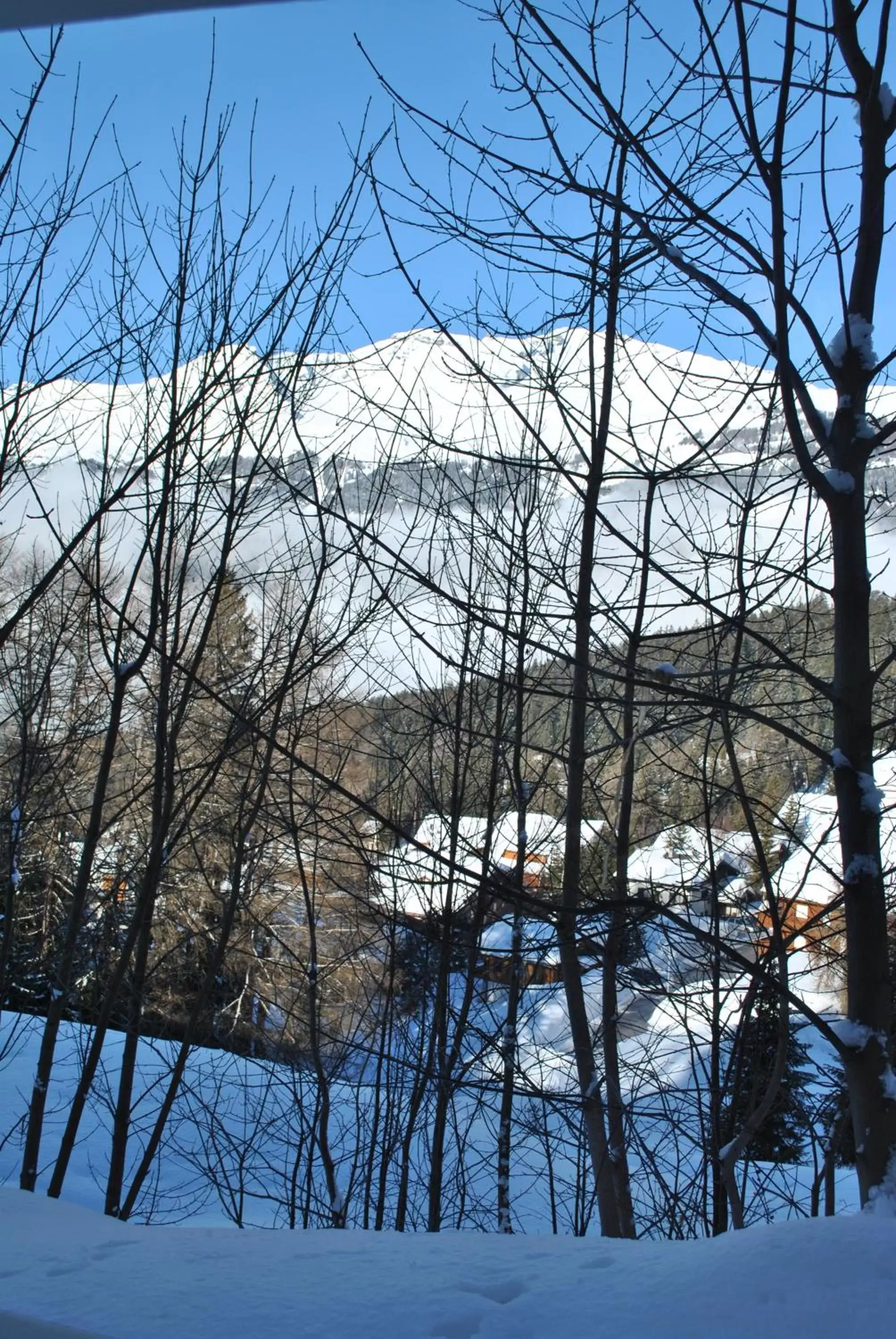 View (from property/room), Winter in Les Petits Mélèzes