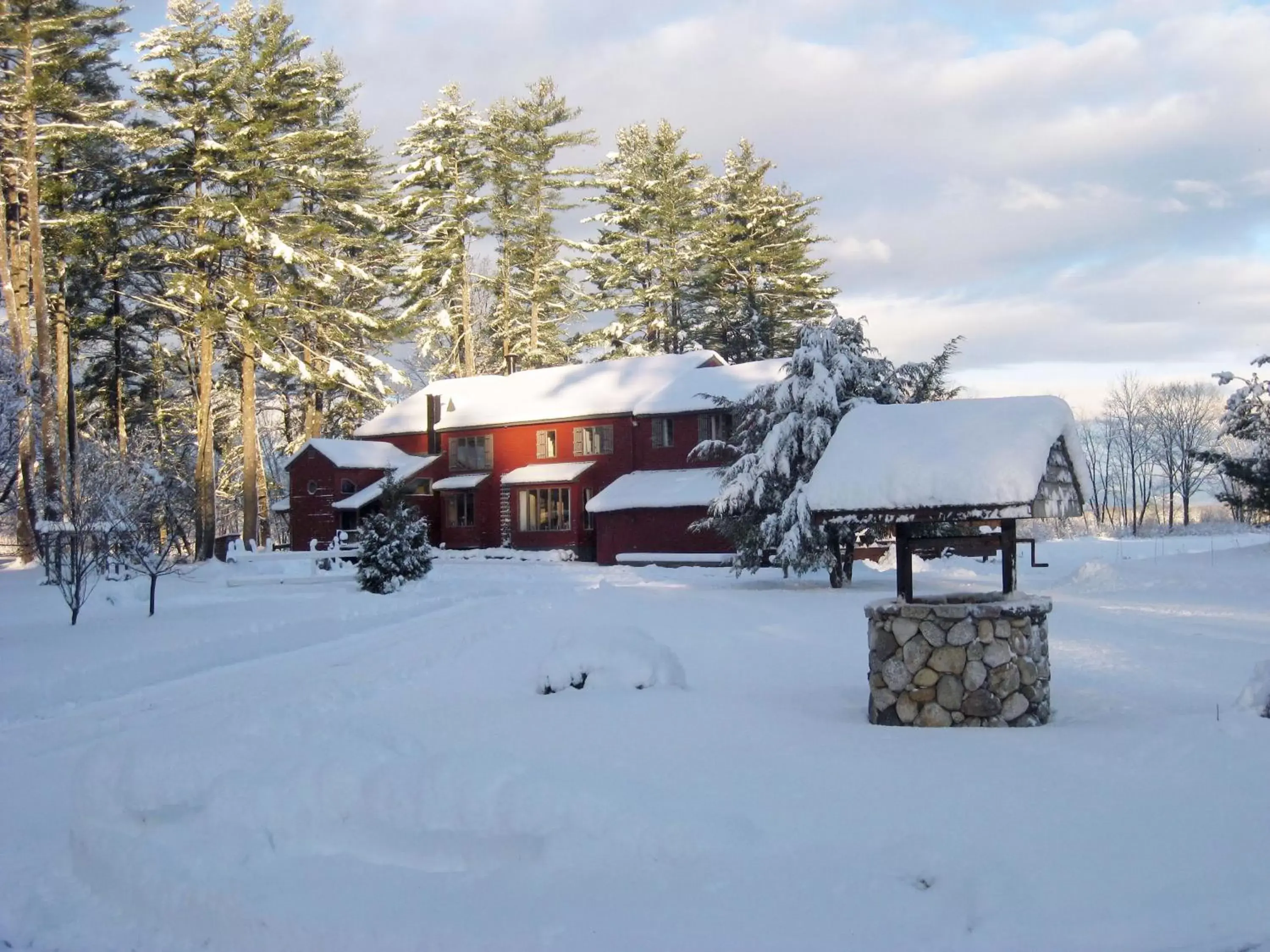 Property building, Winter in Old Saco Inn