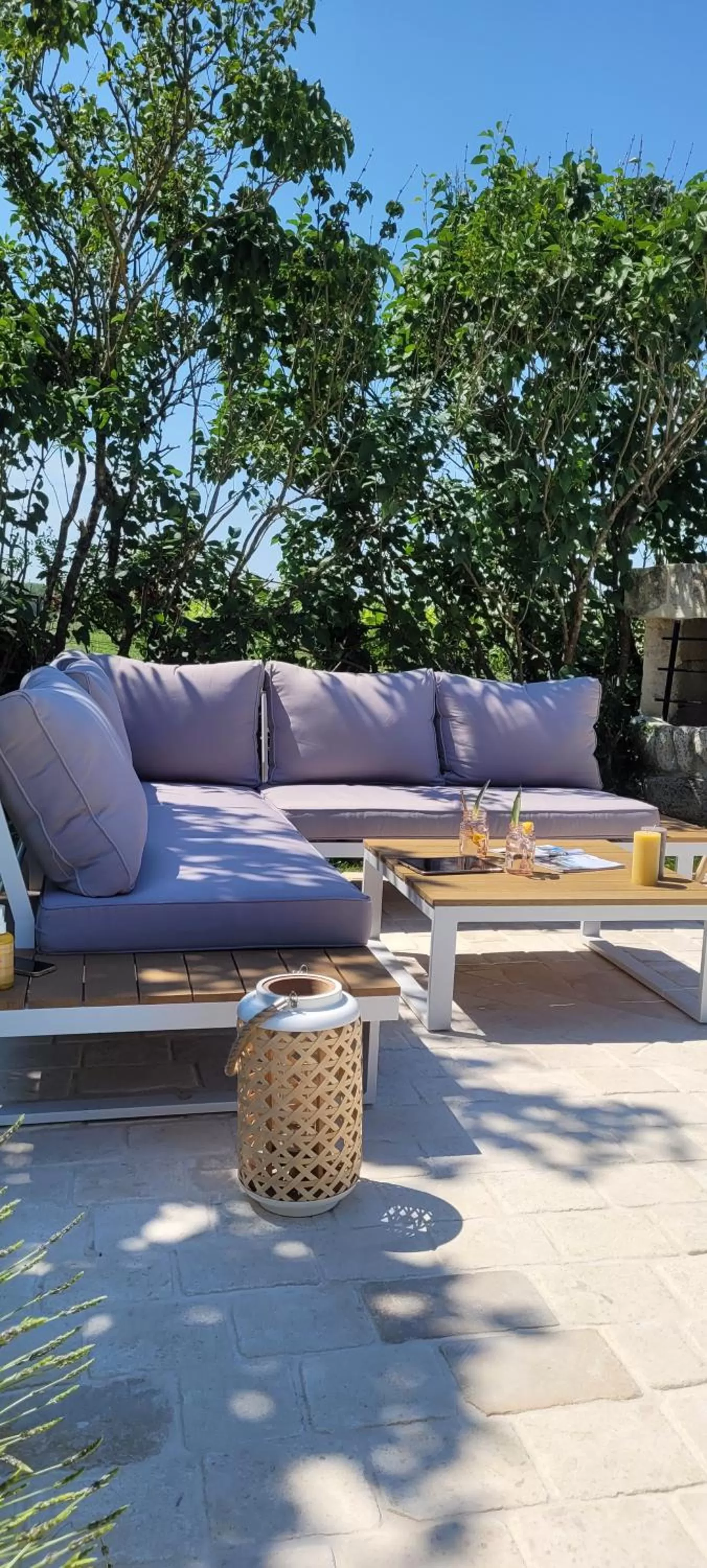 Balcony/Terrace in Au Do'Mayne des Bouilles - Spa & Piscine