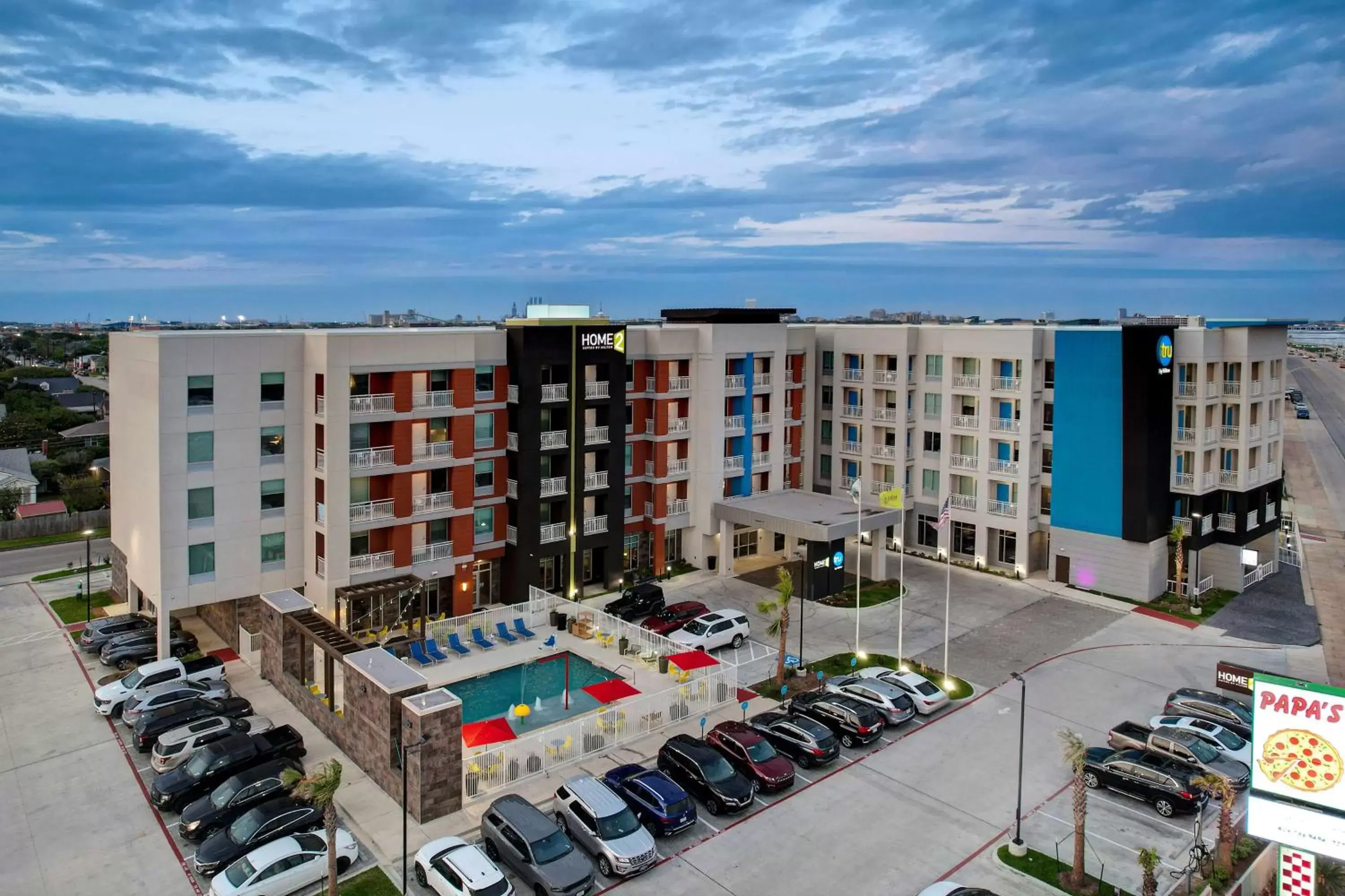 Property building, Pool View in Home2 Suites Galveston, Tx