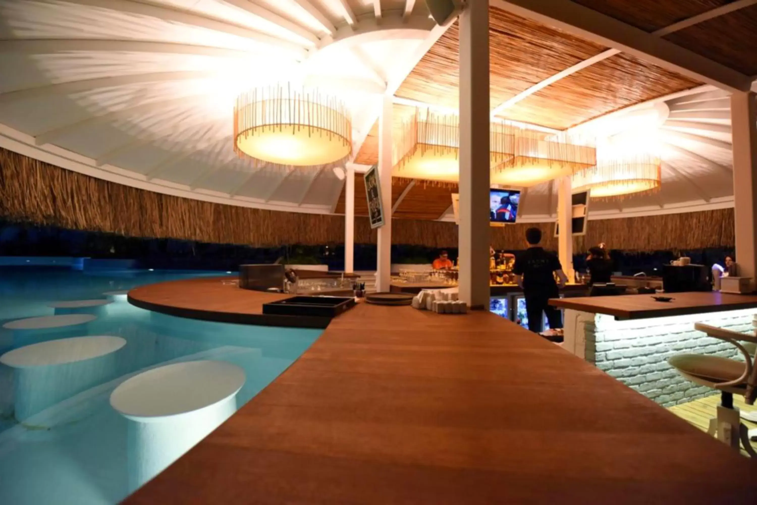 Night, Swimming Pool in Yacht Classic Hotel - Boutique Class