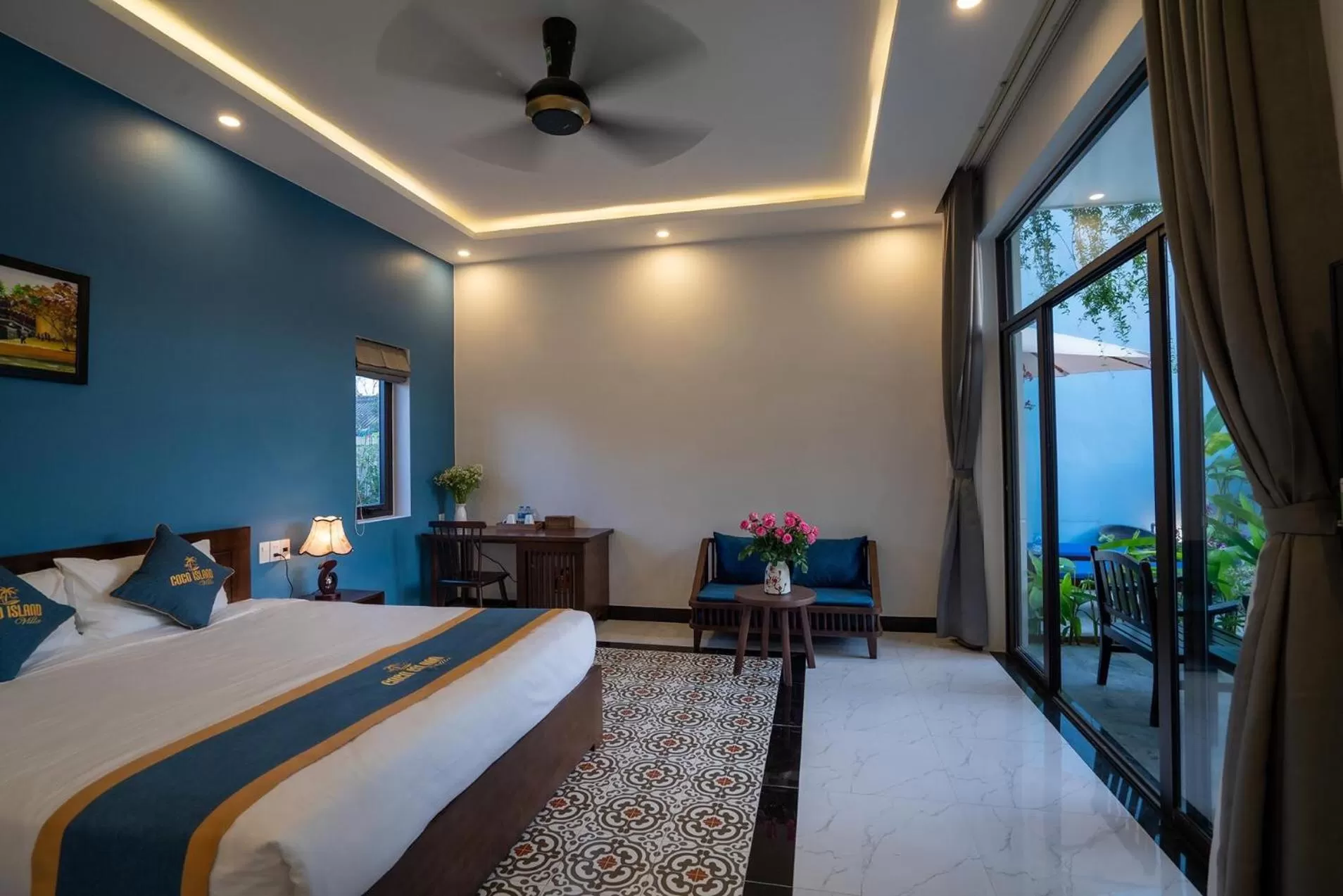 Bed in Coco Island Villa