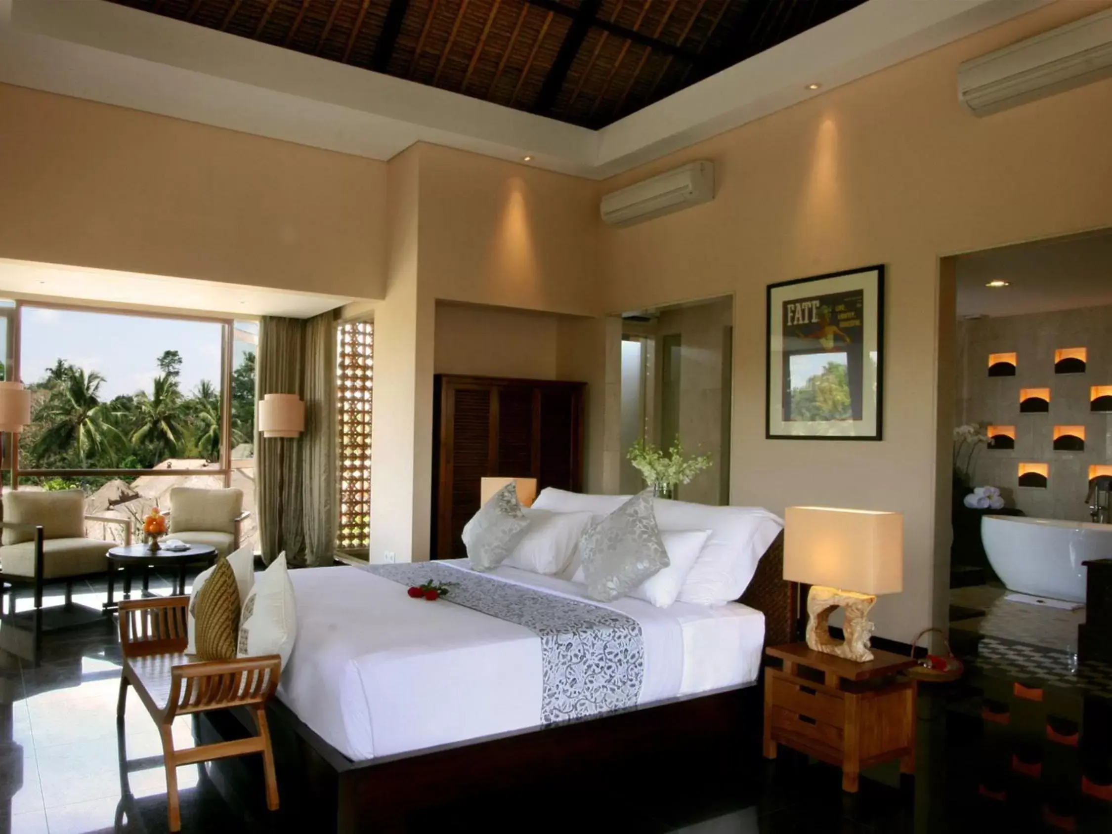 View (from property/room), Bed in Kamandalu Ubud - CHSE Certified
