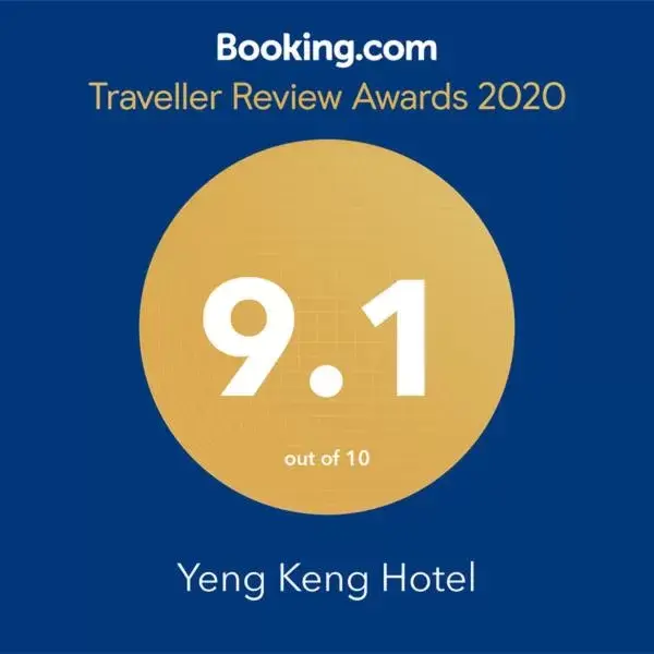 Certificate/Award in Yeng Keng Hotel