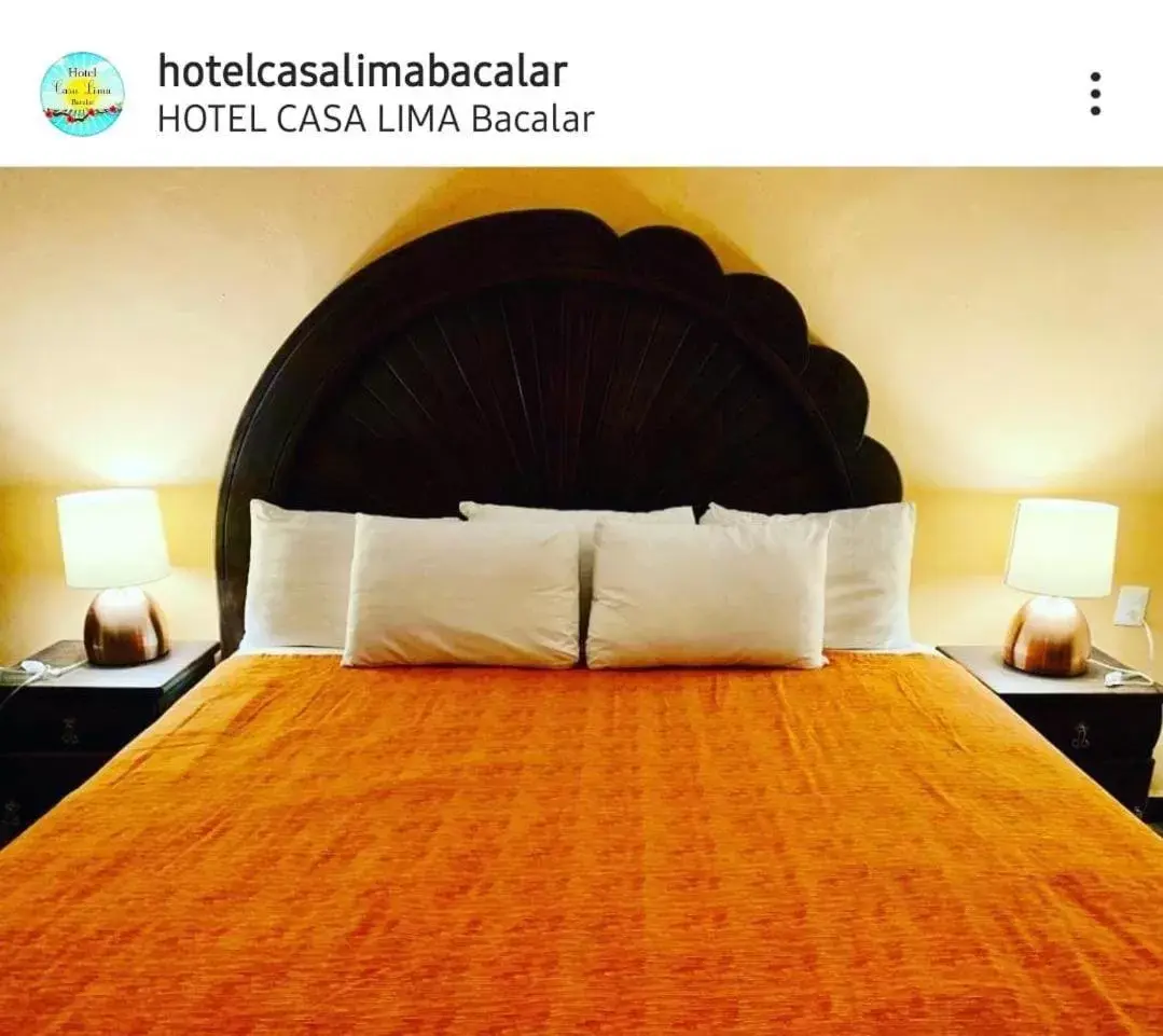 Bed in Hotel Casa Lima Bacalar