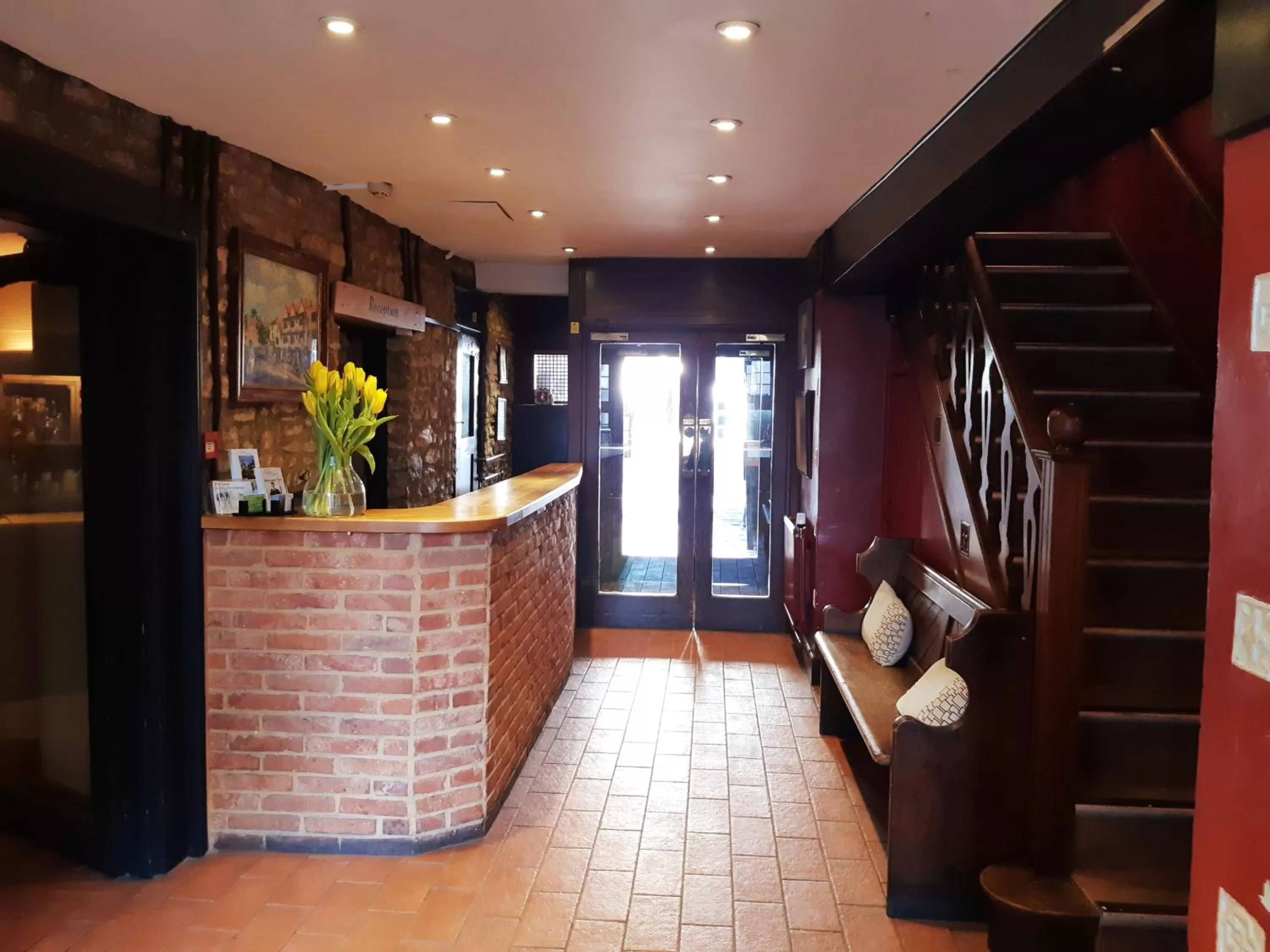 Lobby or reception in The Crown at Wells, Somerset