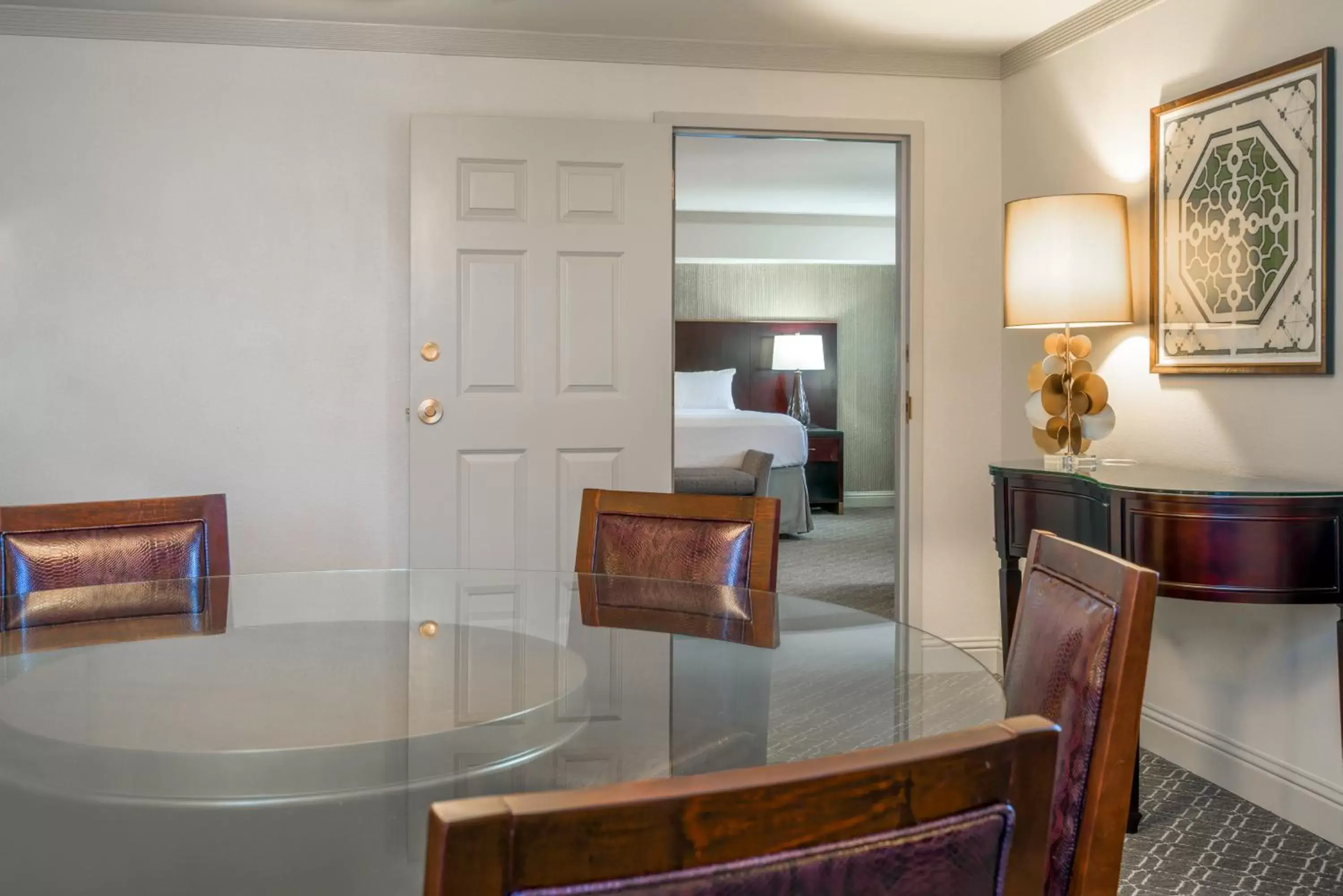 Bedroom, Dining Area in Astor Crowne Plaza New Orleans French Quarter, Corner of Bourbon and Canal