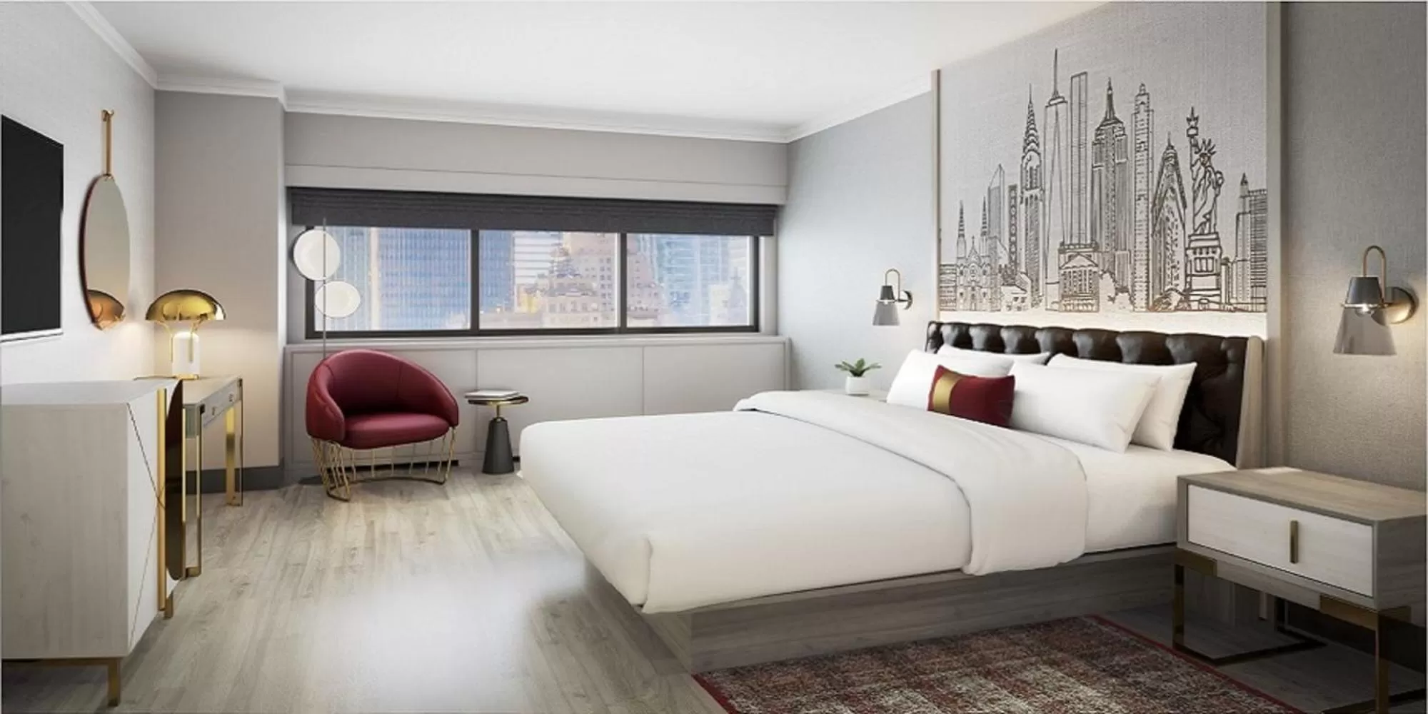 Photo of the whole room, Bed in The Manhattan at Times Square