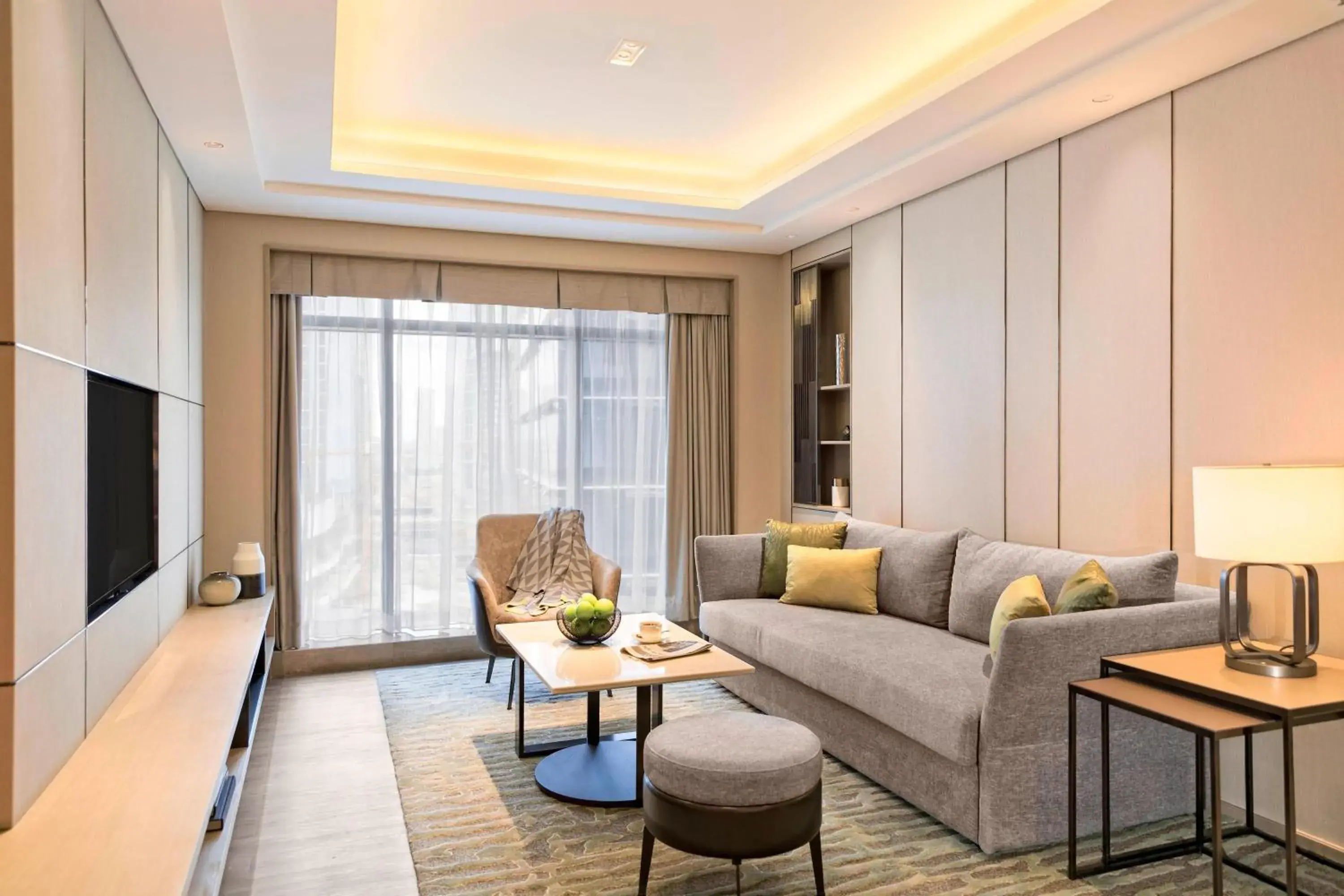 Living room, Seating Area in Marriott Executive Apartments Hangzhou Yuhang