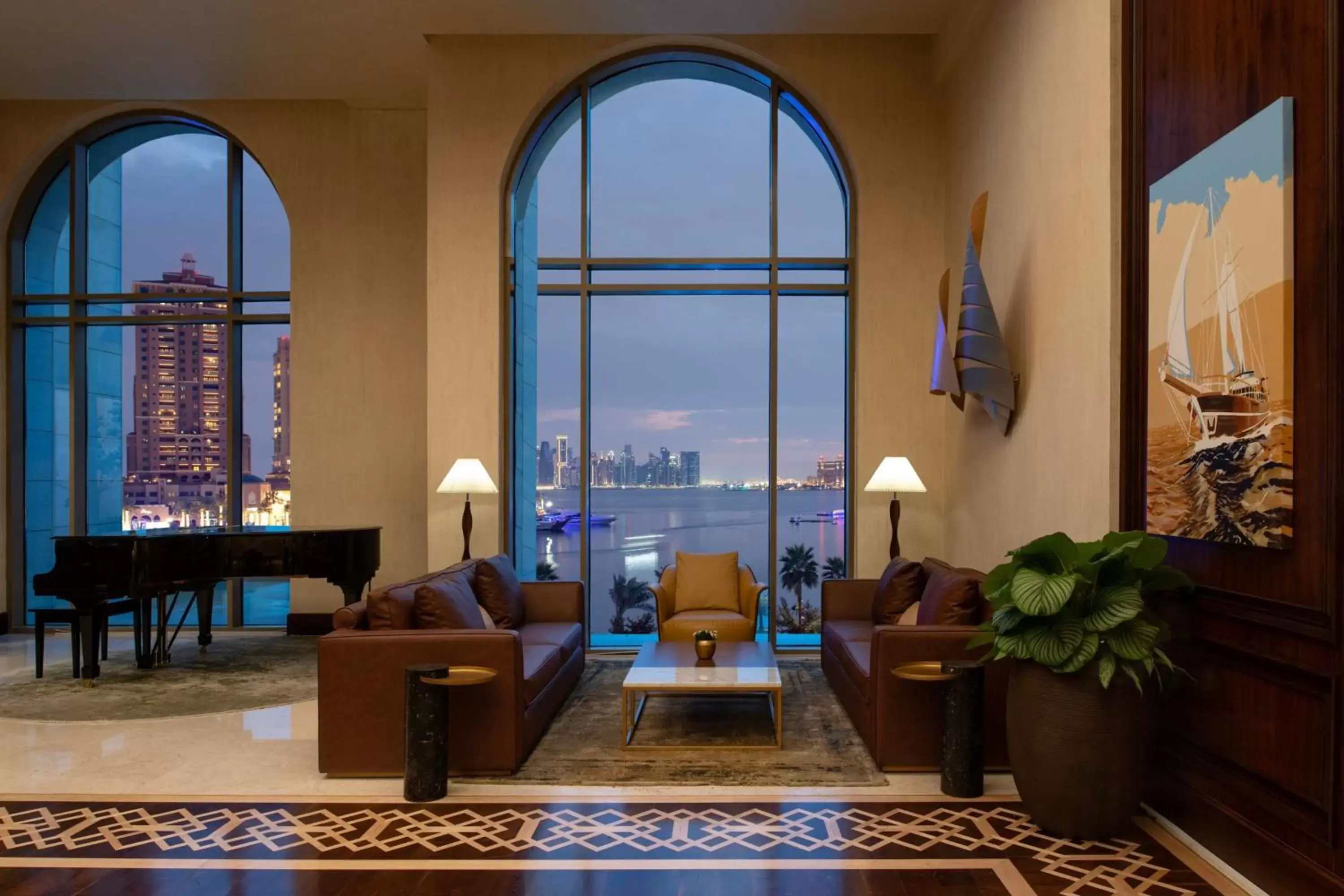 Lounge or bar in The St Regis Marsa Arabia Island, The Pearl Qatar