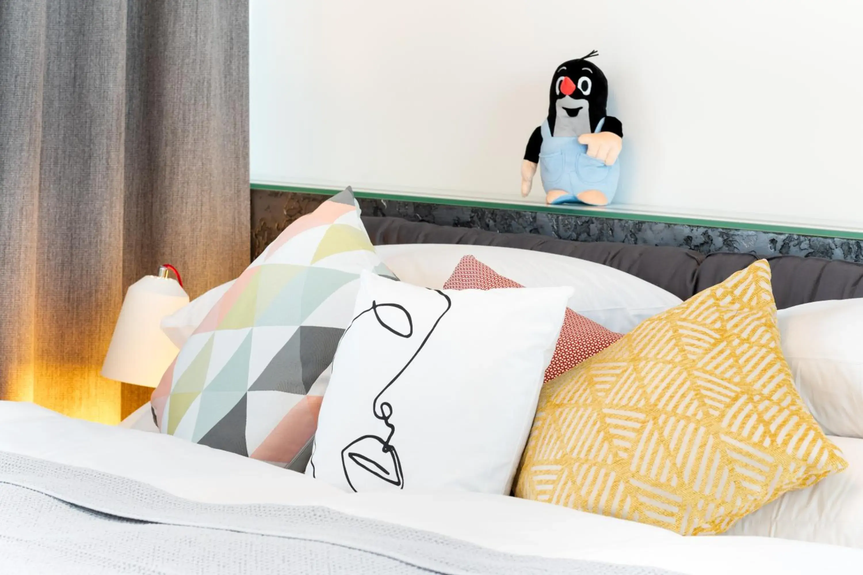 Decorative detail, Bed in MOSAIC HOUSE Design Hotel Decorative detail, Bed in MOSAIC HOUSE Design Hotel