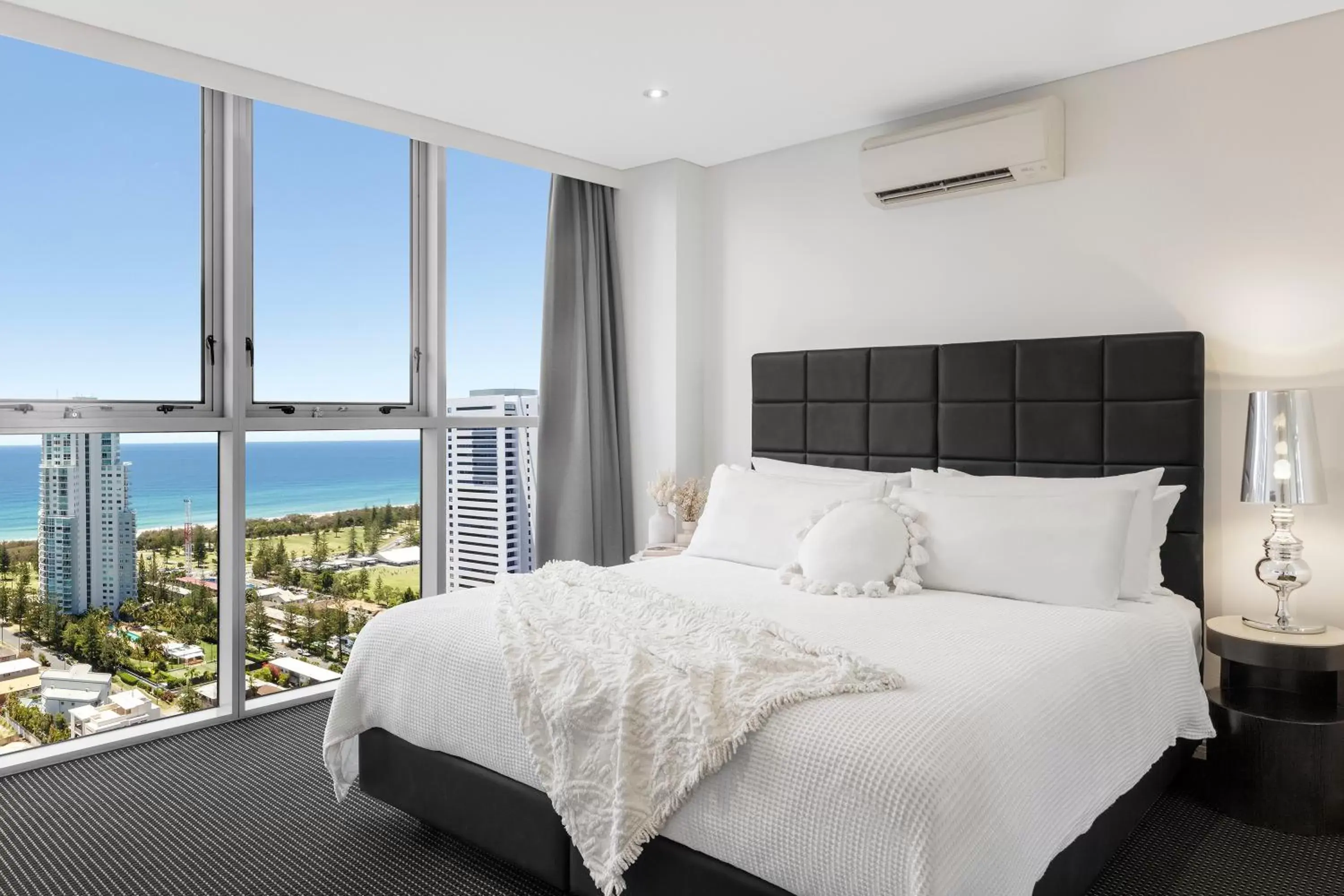 Bed in Meriton Suites Broadbeach