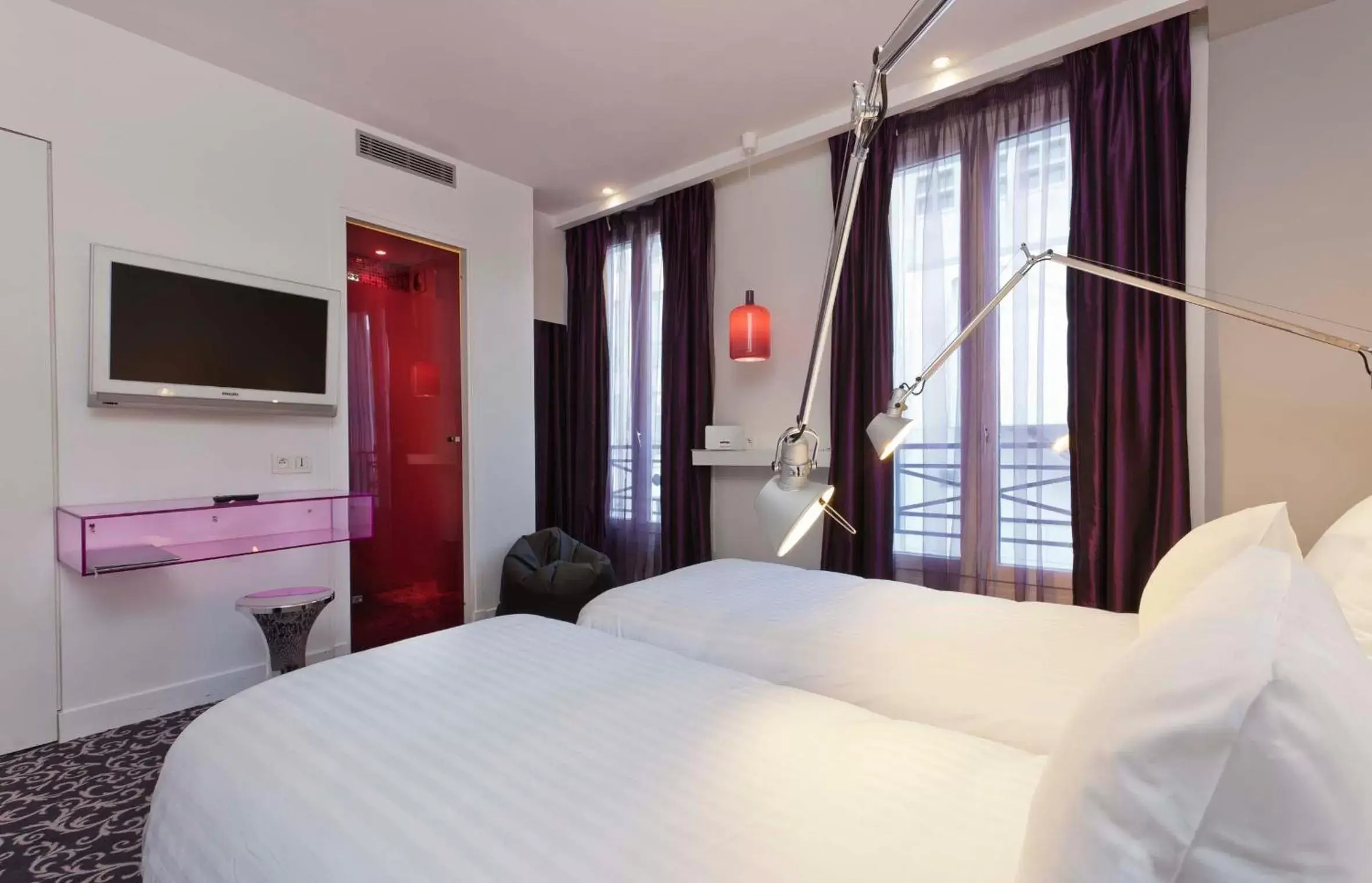 Bed in Color Design Hotel