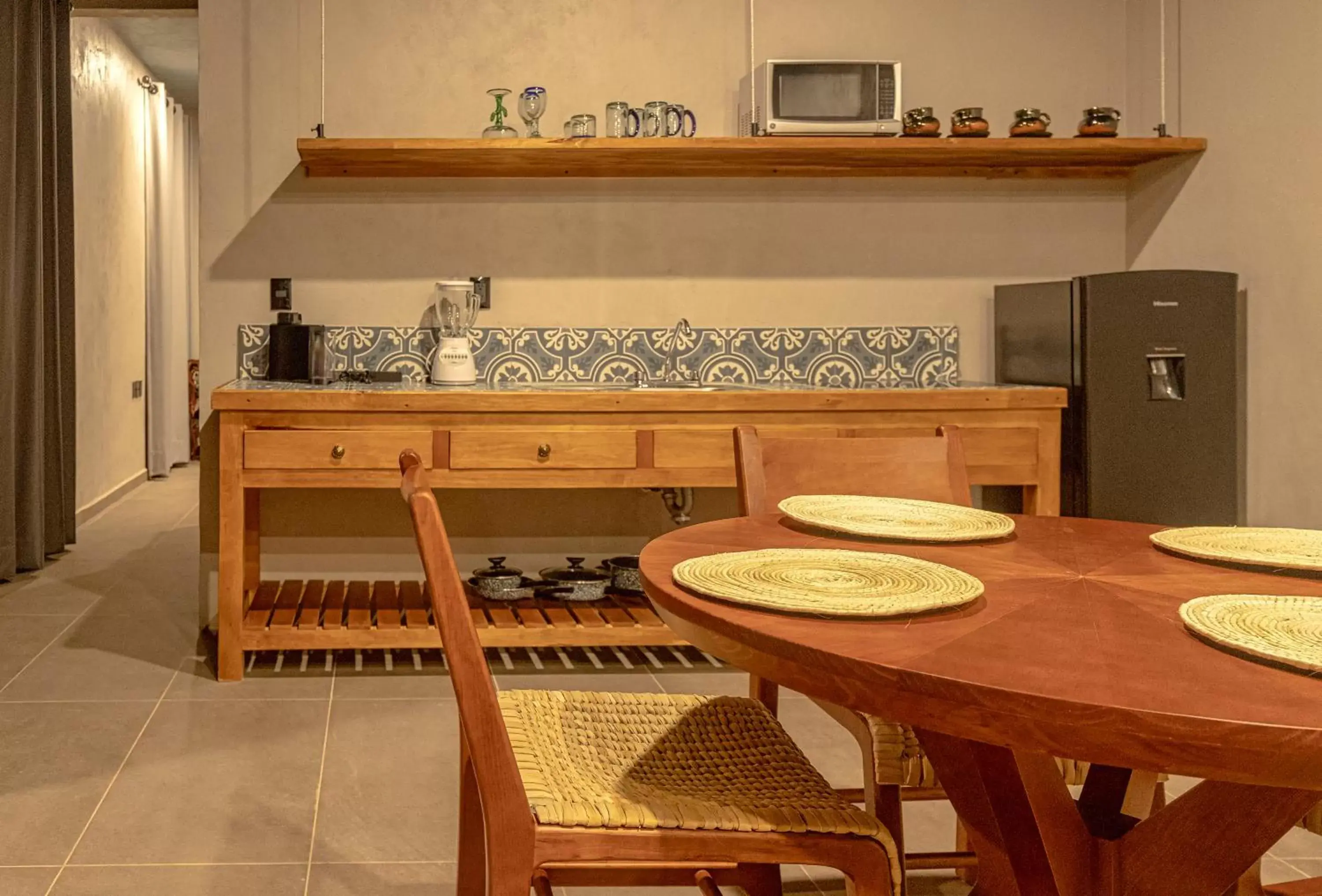 kitchen, Dining Area in Casa Lavanda Hotel Boutique