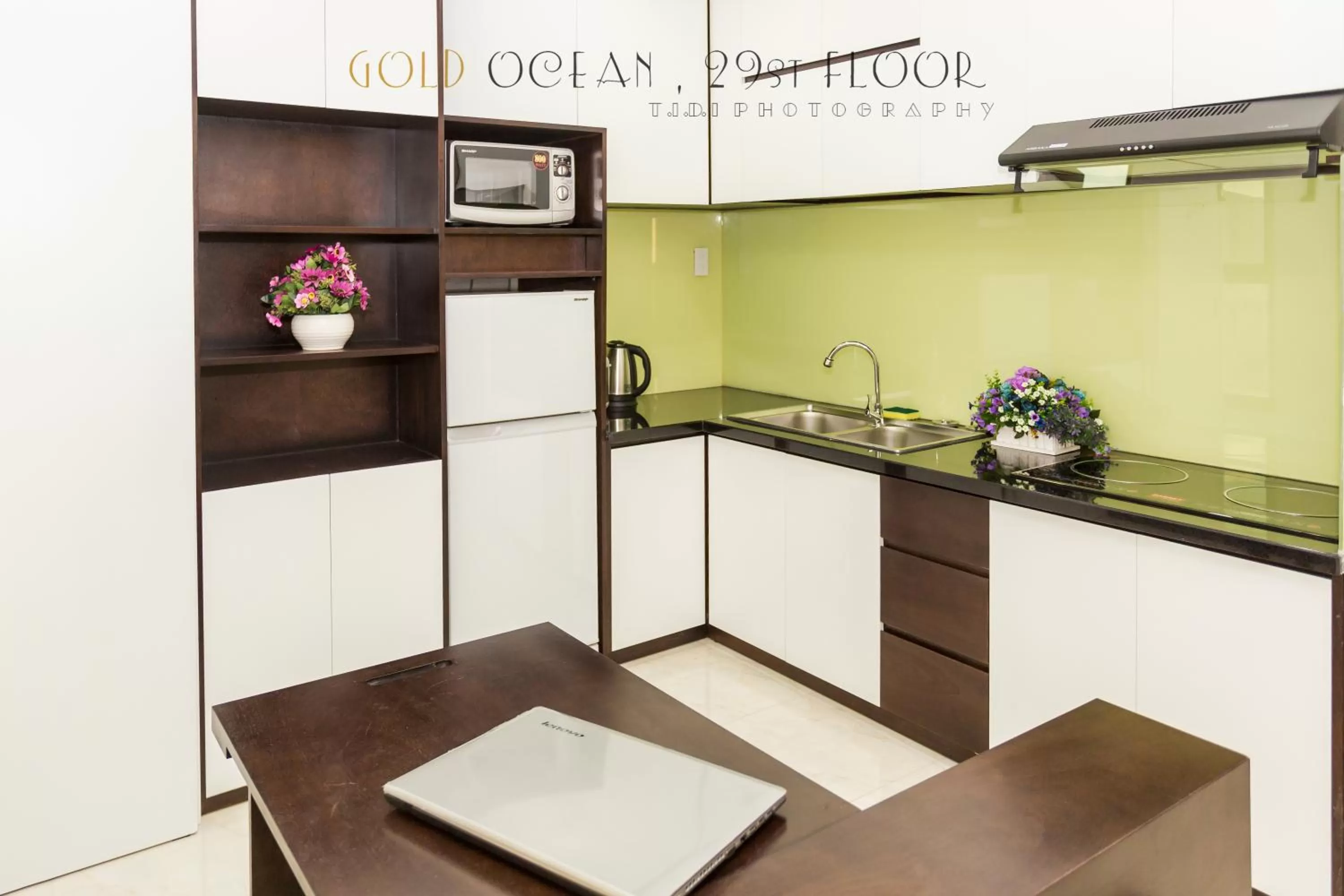 Kitchen or kitchenette in Gold Ocean Apartment Nha Trang