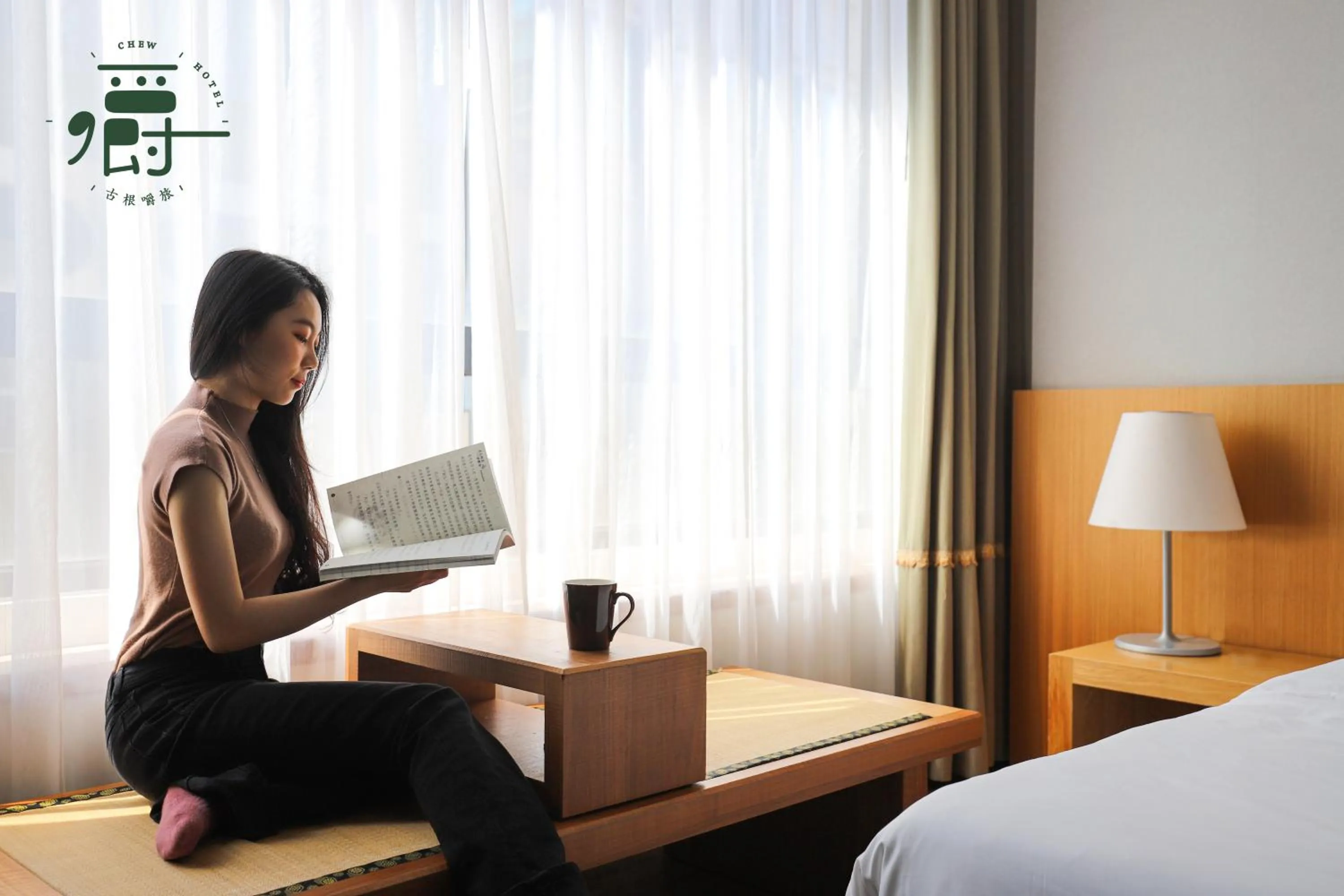 People, Bed in Roots Chew Hotel