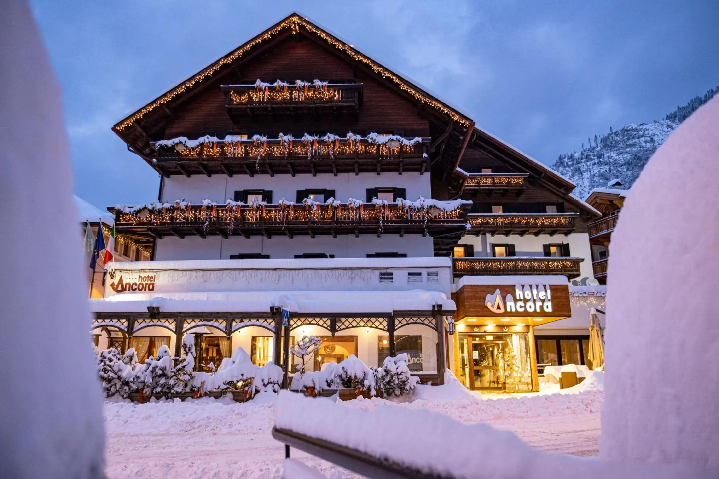 Facade/entrance, Winter in Active Hotel Ancora