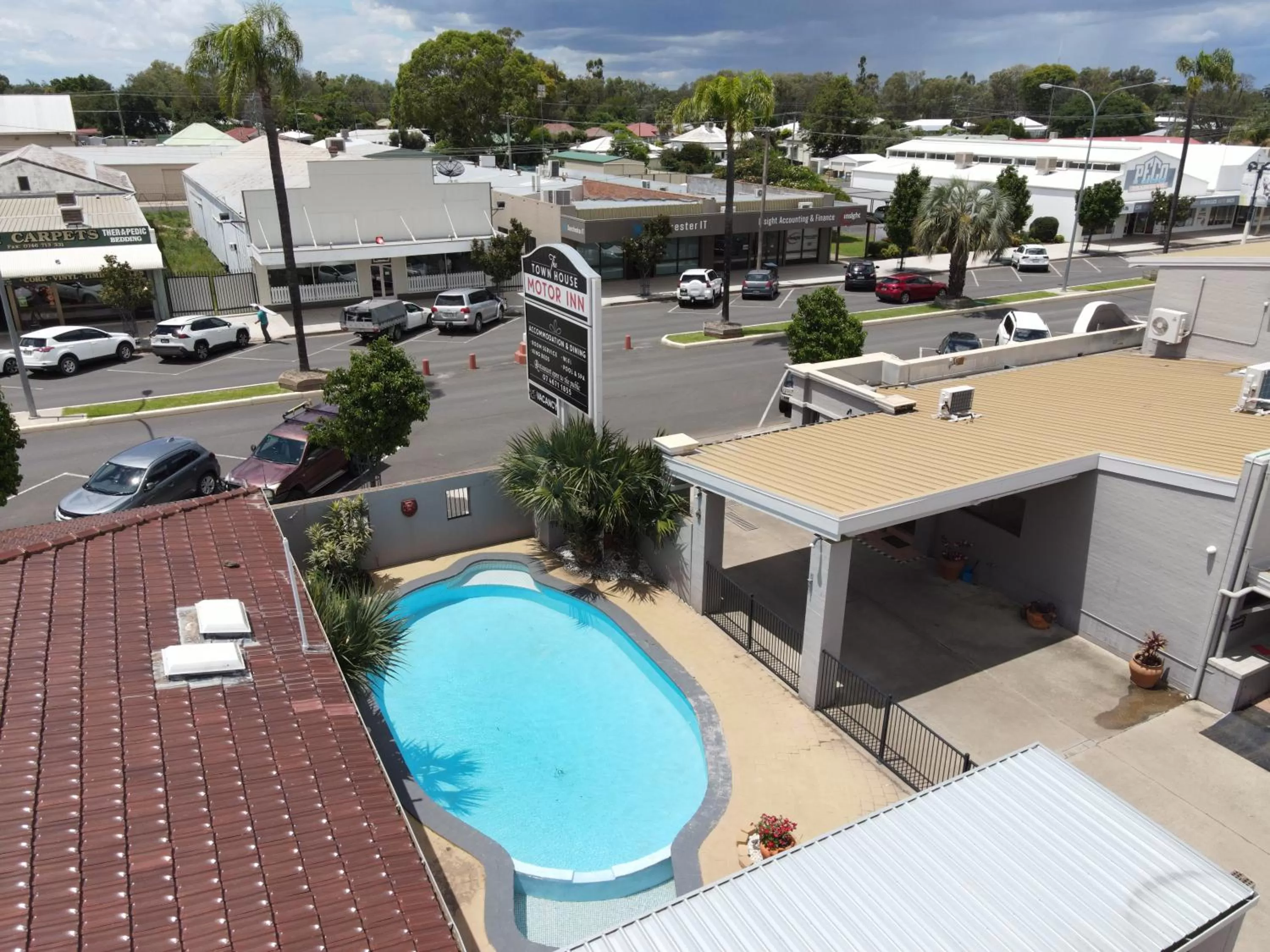 Bird's eye view in The Town House Motor Inn