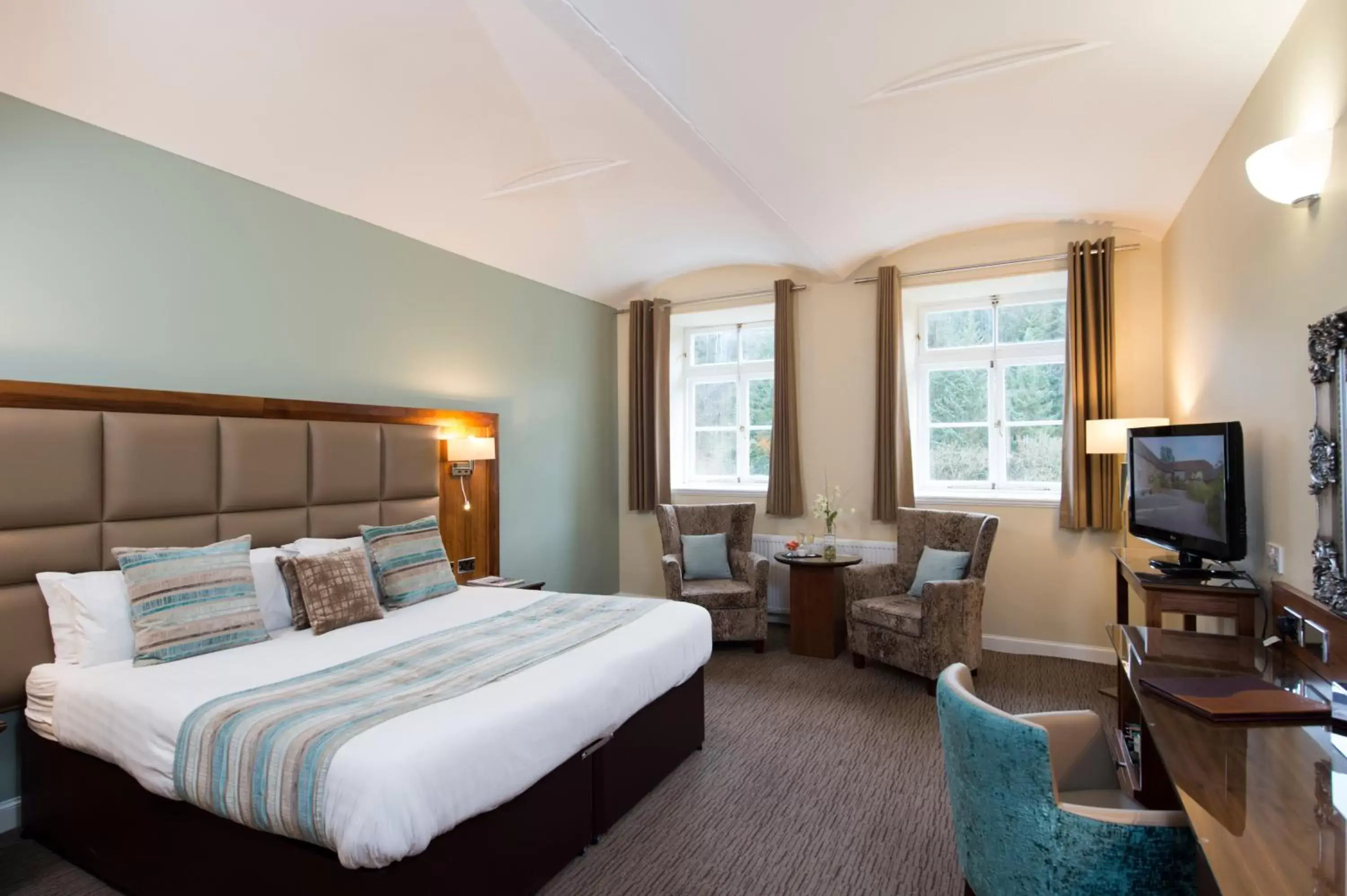 Bed in New Lanark Mill Hotel Bed in New Lanark Mill Hotel