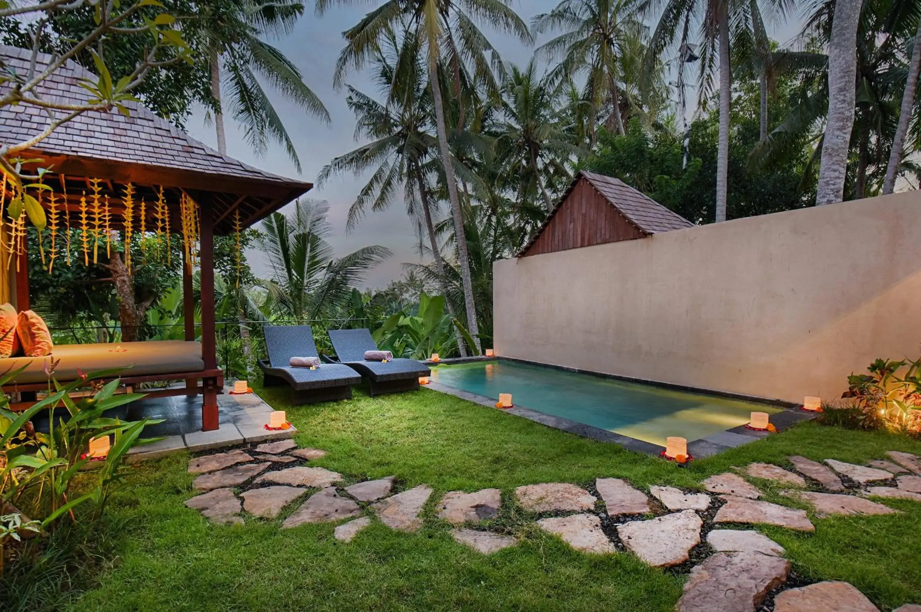 Garden, Swimming Pool in Samkhya Villa Ubud