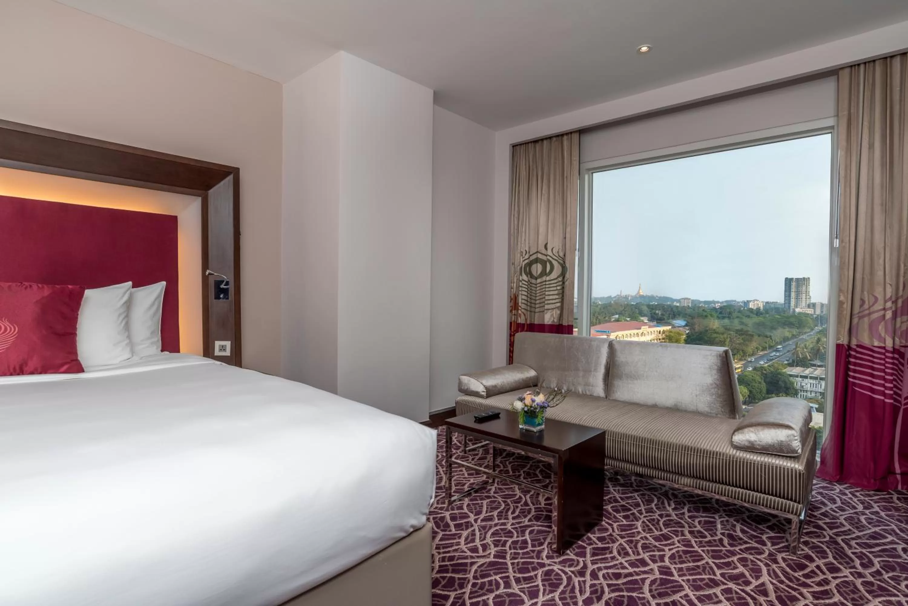 Decorative detail, Bed in Novotel Yangon Max