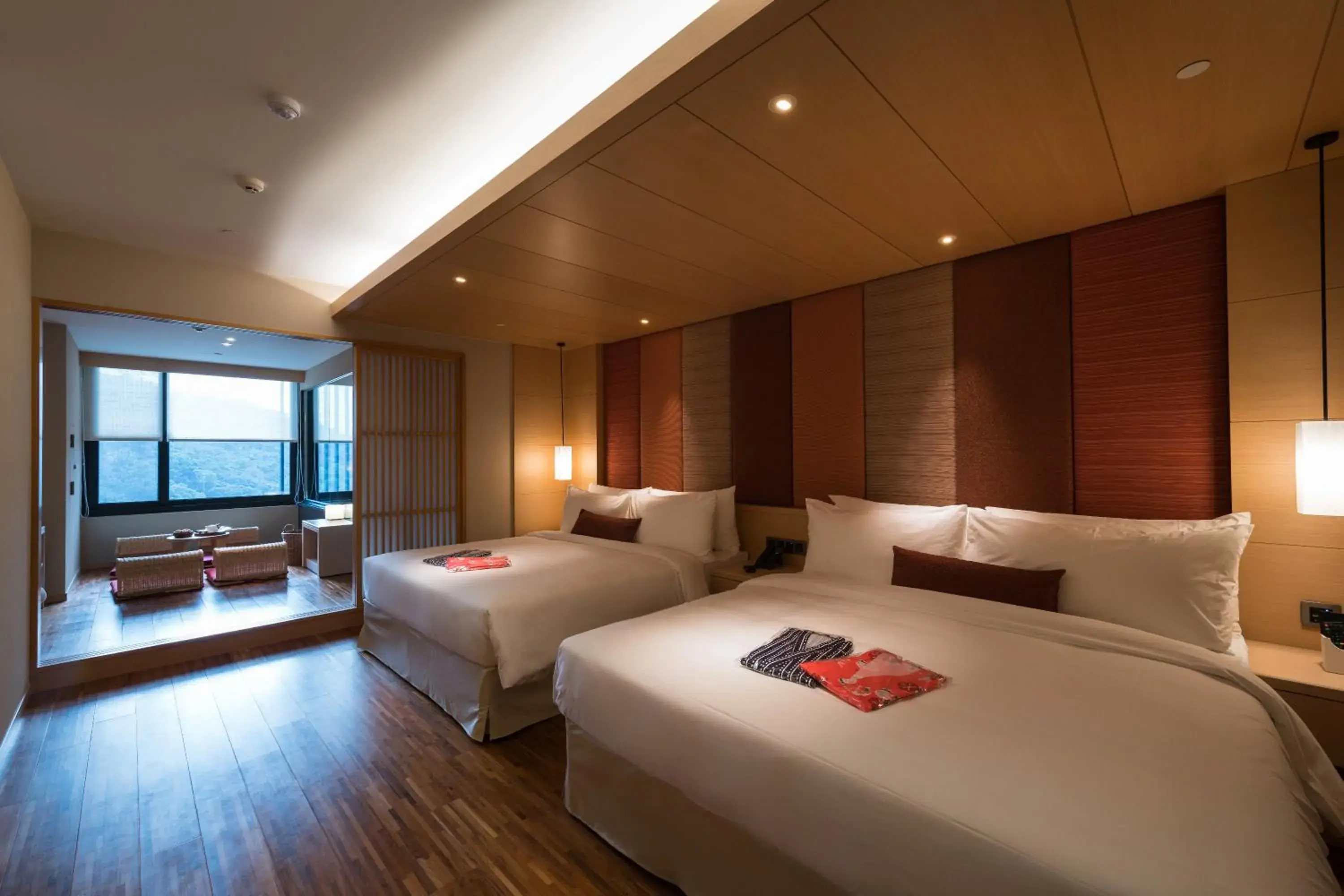 Bed in Asia Pacific Hotel Beitou