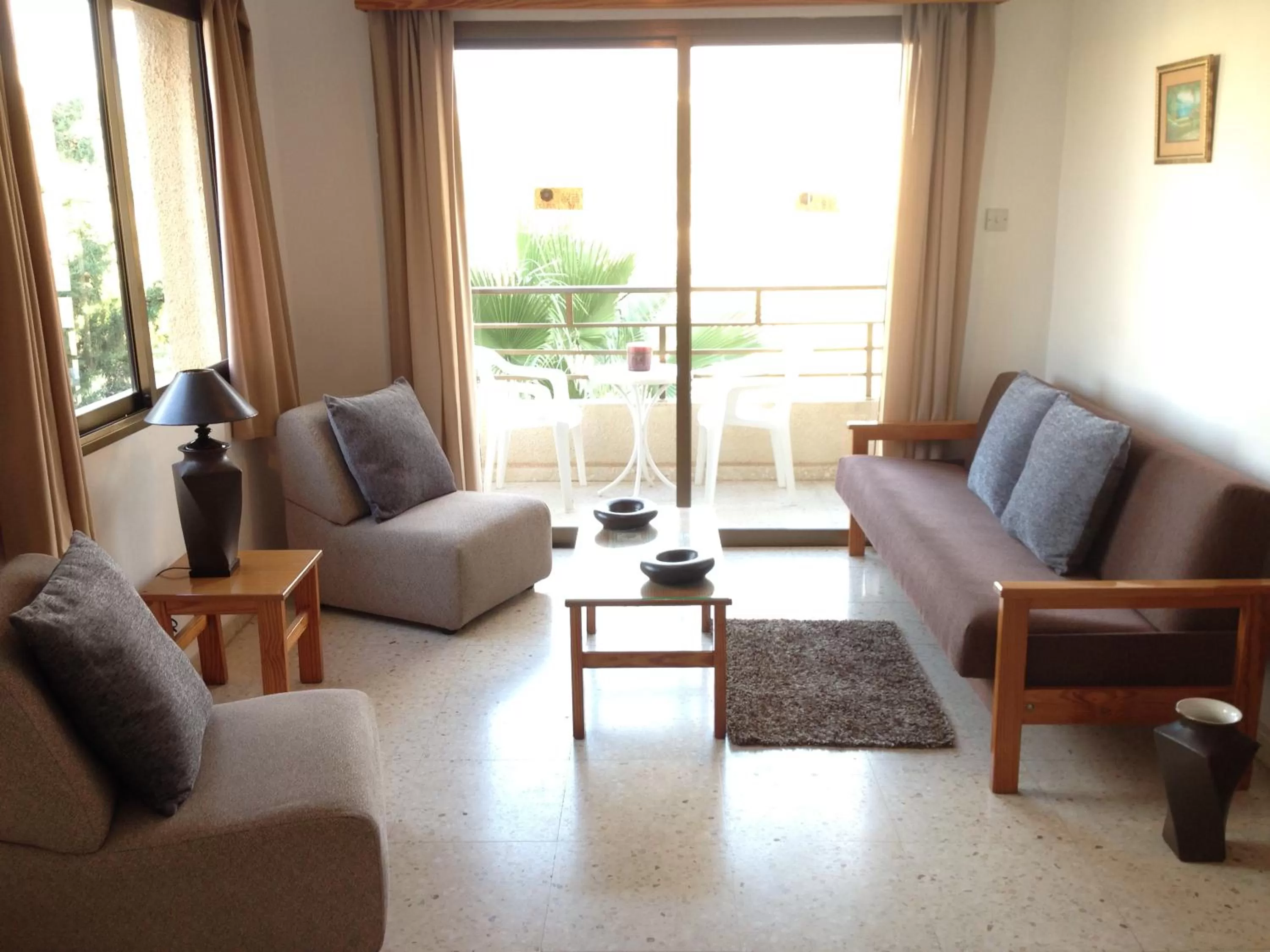 Seating area in Panklitos Tourist Apartments