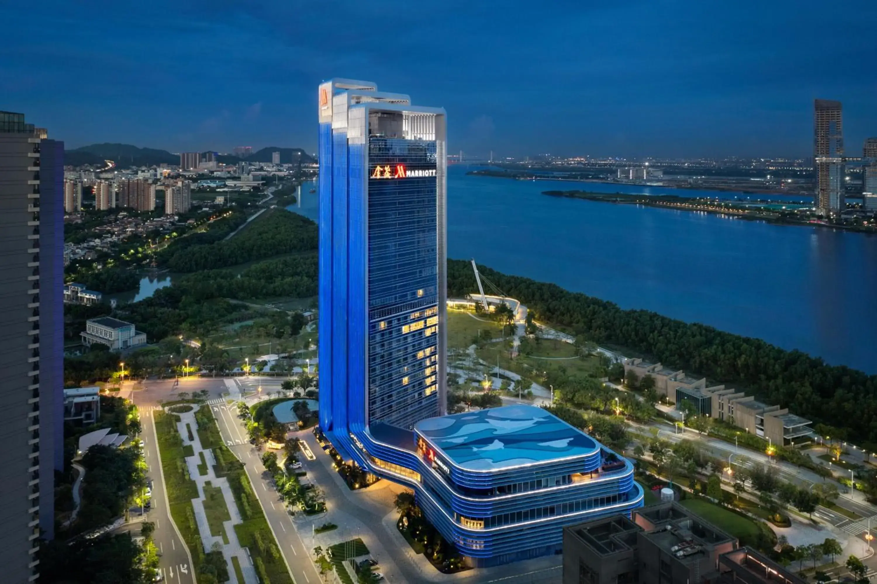 Property building, Bird's-eye View in Guangzhou Marriott Hotel Nansha