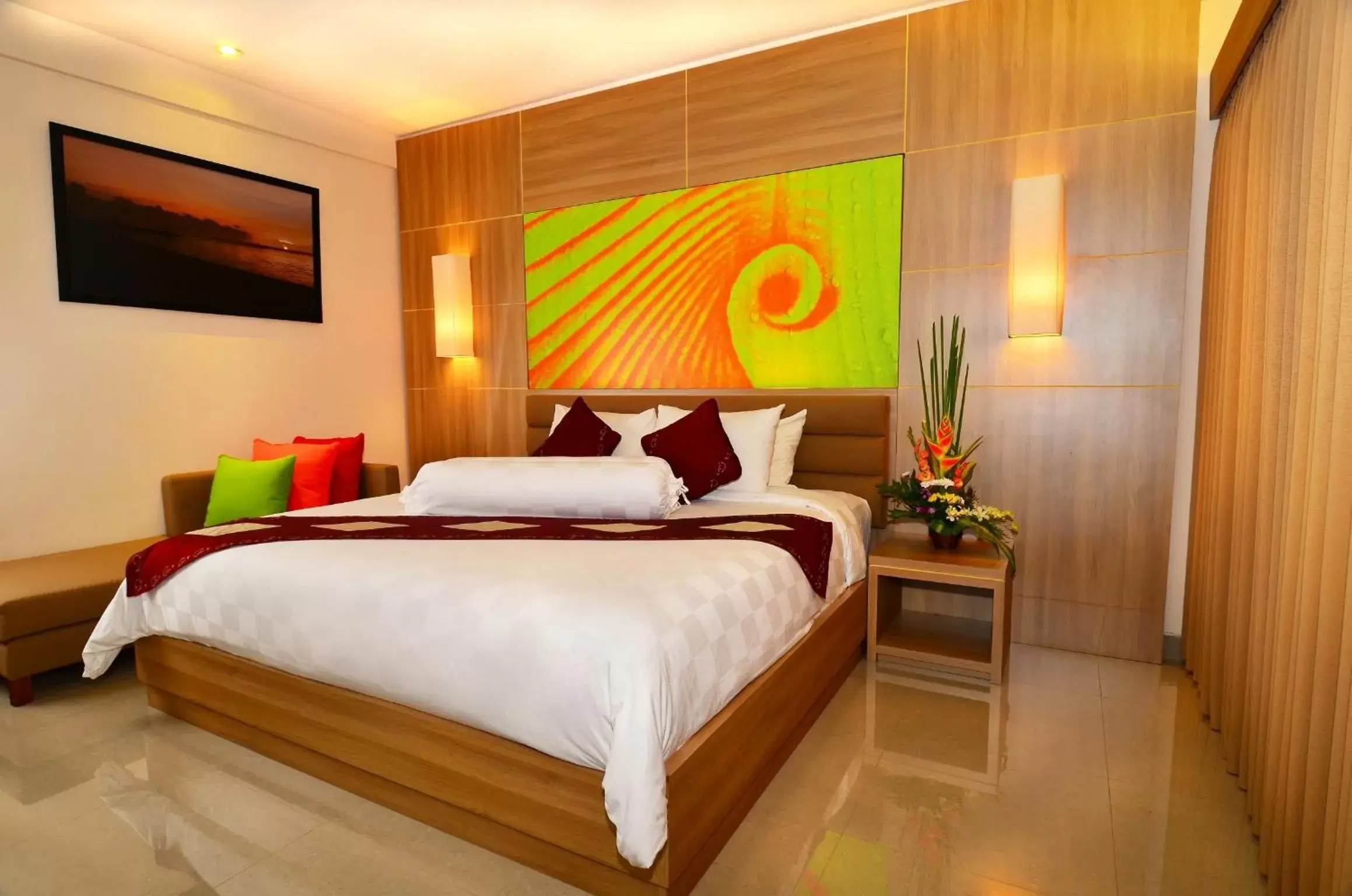 Bedroom, Bed in Inna Sindhu Beach Hotel & Resort