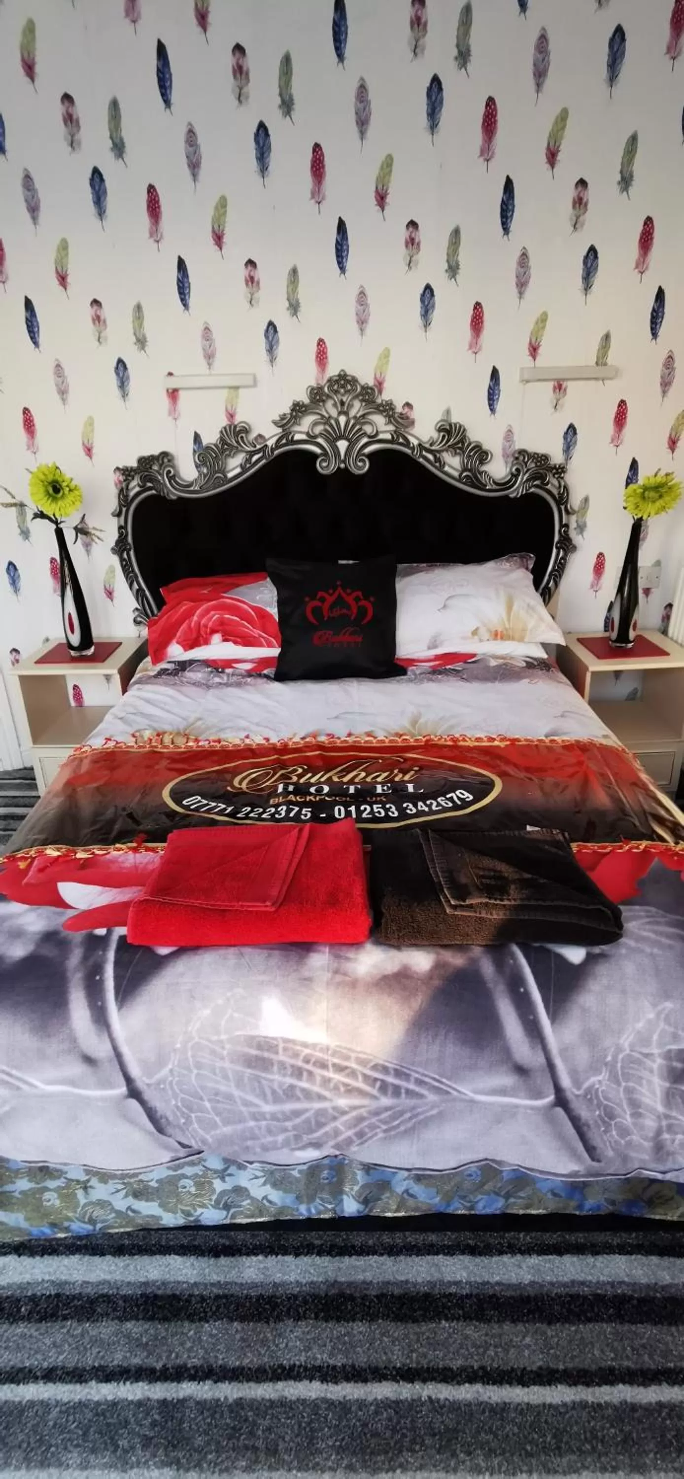 Bed in BUKHARI Hotel