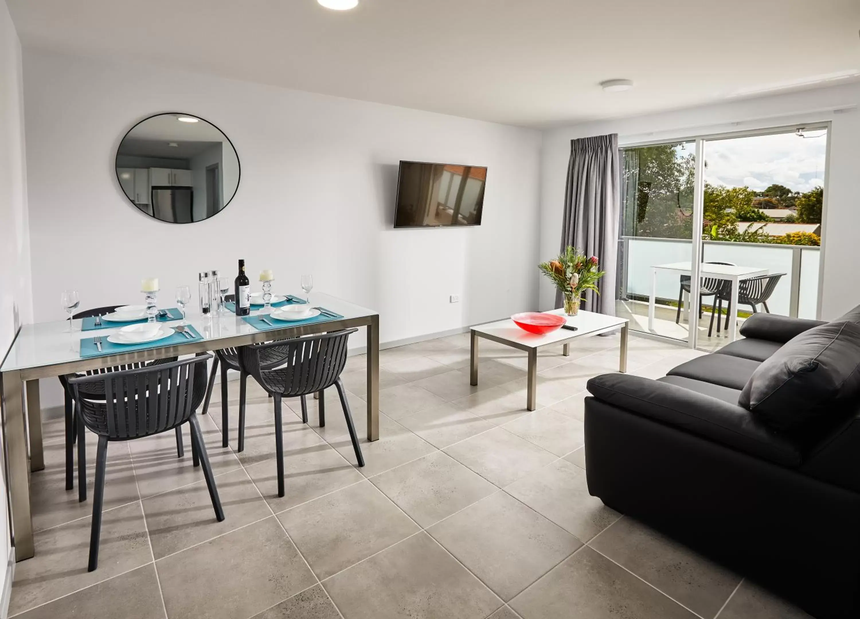 Living room in East Maitland Executive Apartments