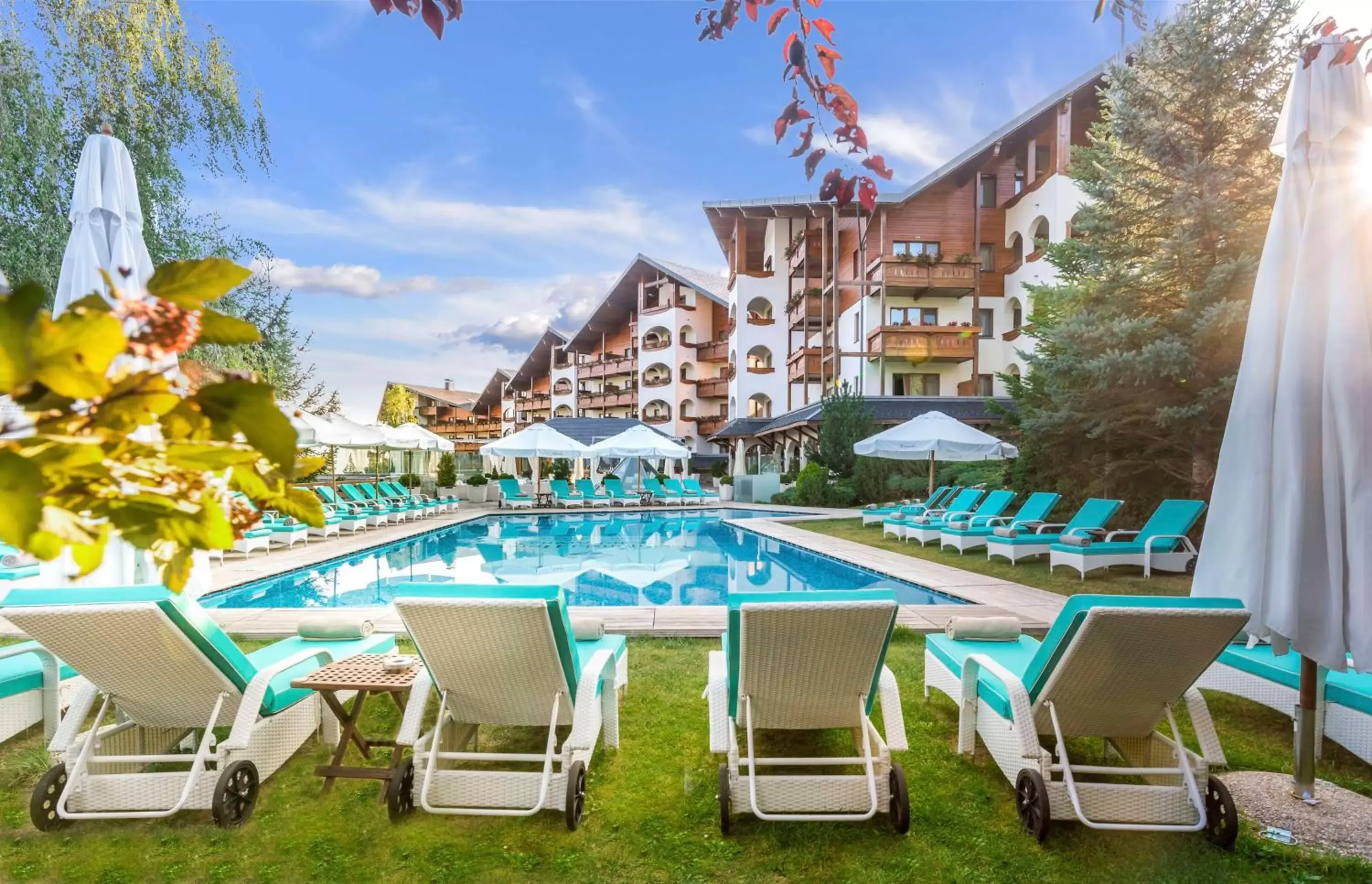 Property building, Swimming Pool in Kempinski Hotel Grand Arena Bansko