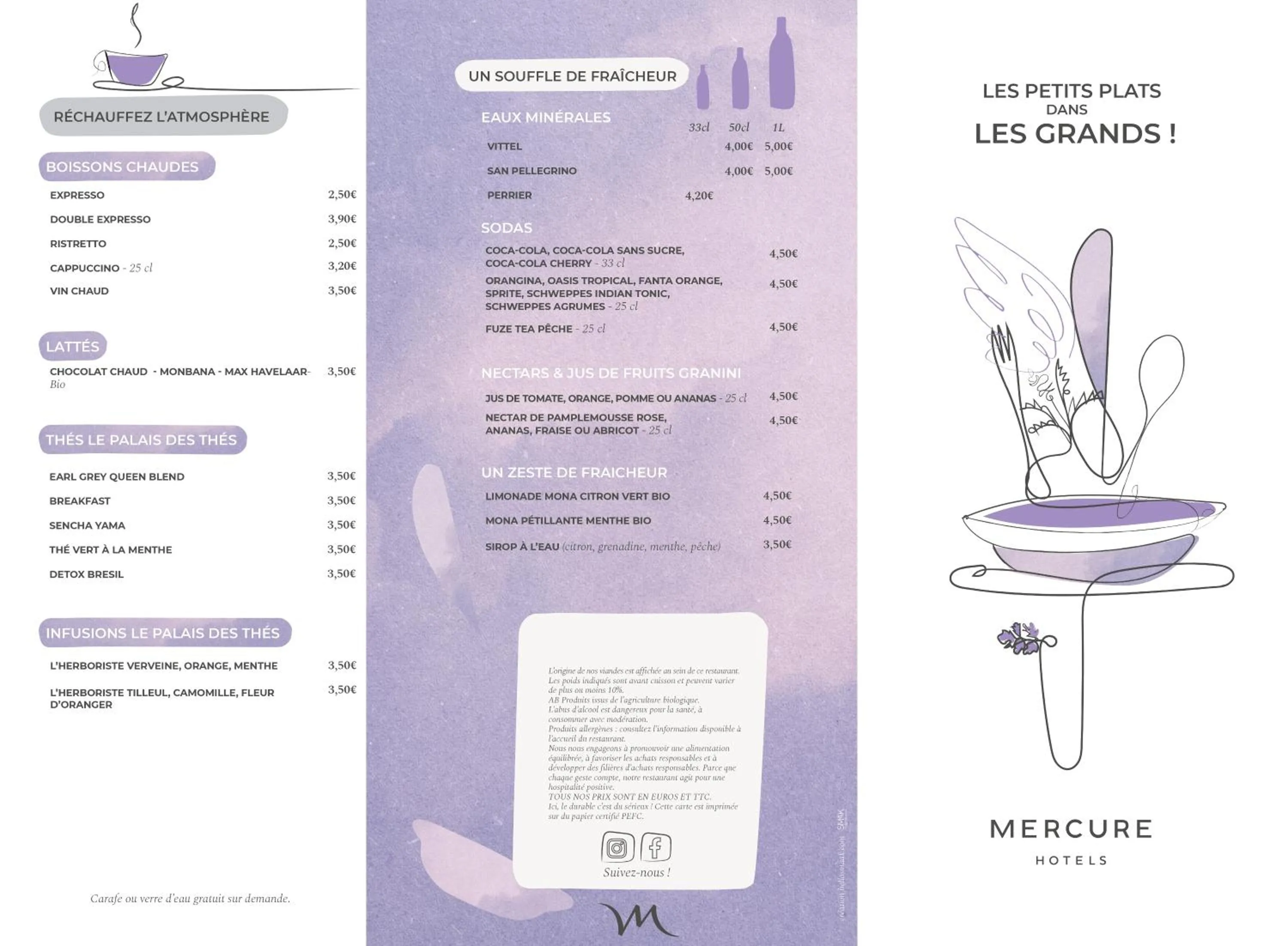 Restaurant/places to eat in Mercure Paris Porte d'Orleans