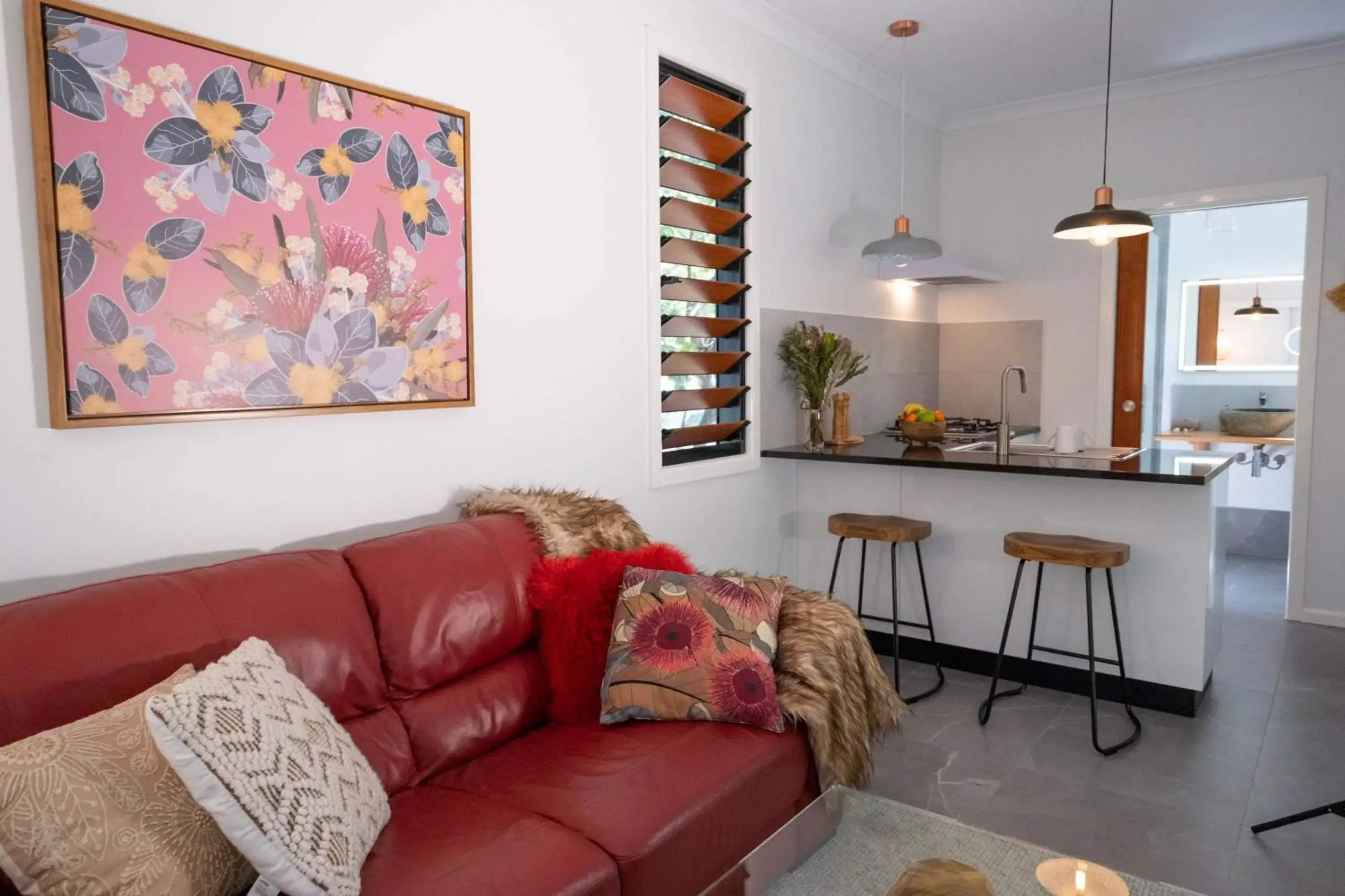 kitchen, Seating Area in Airlie Beach Eco Cabins - Adults Only