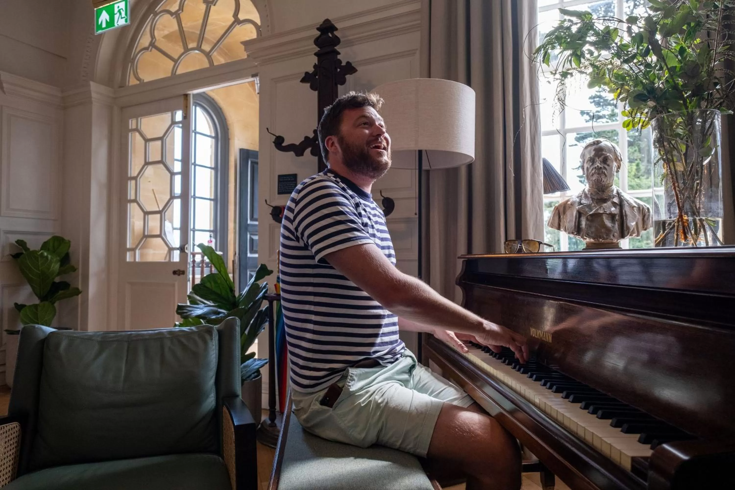 People in Fowey Hall Hotel