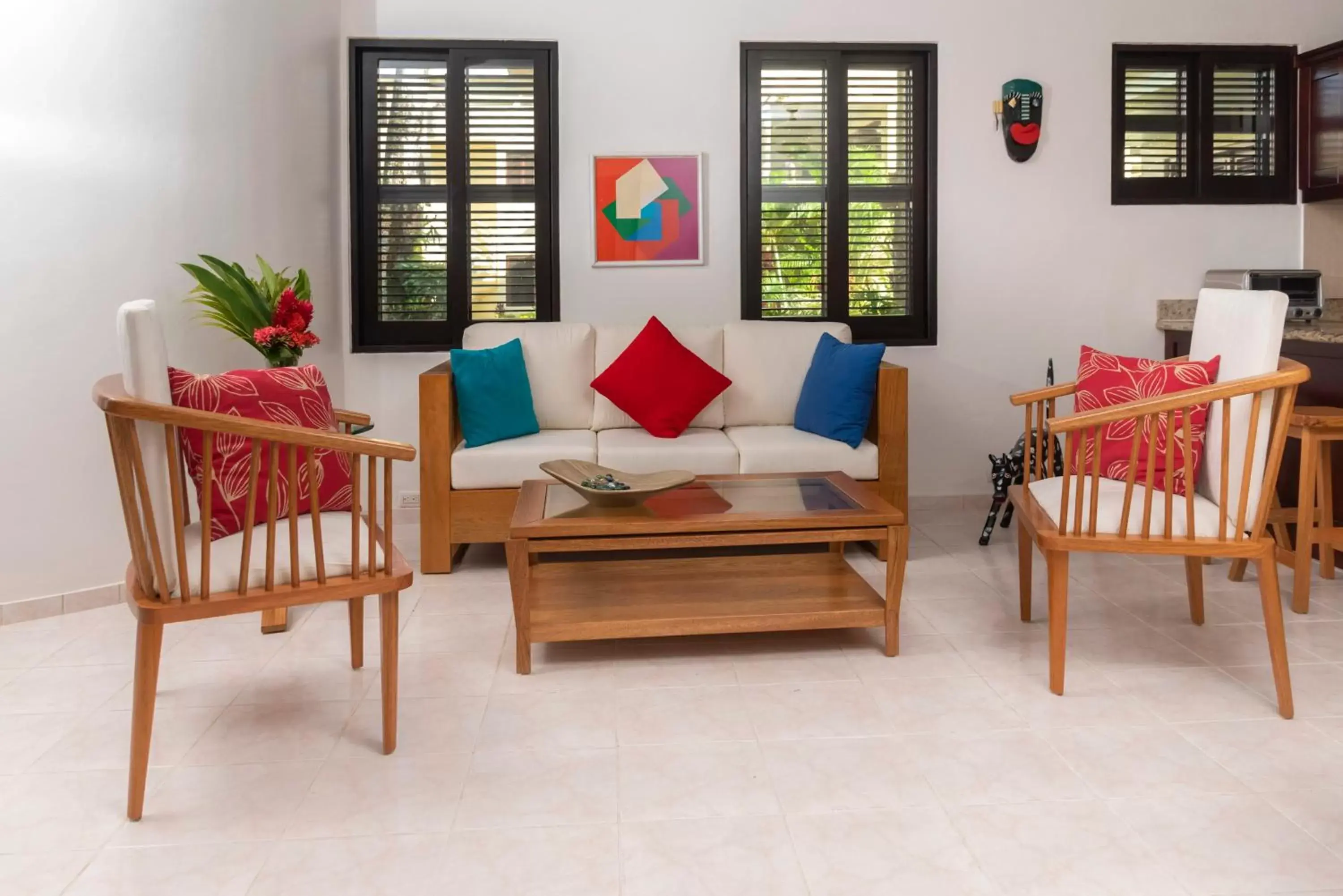 Seating Area in Cabarete Palm Beach Condos